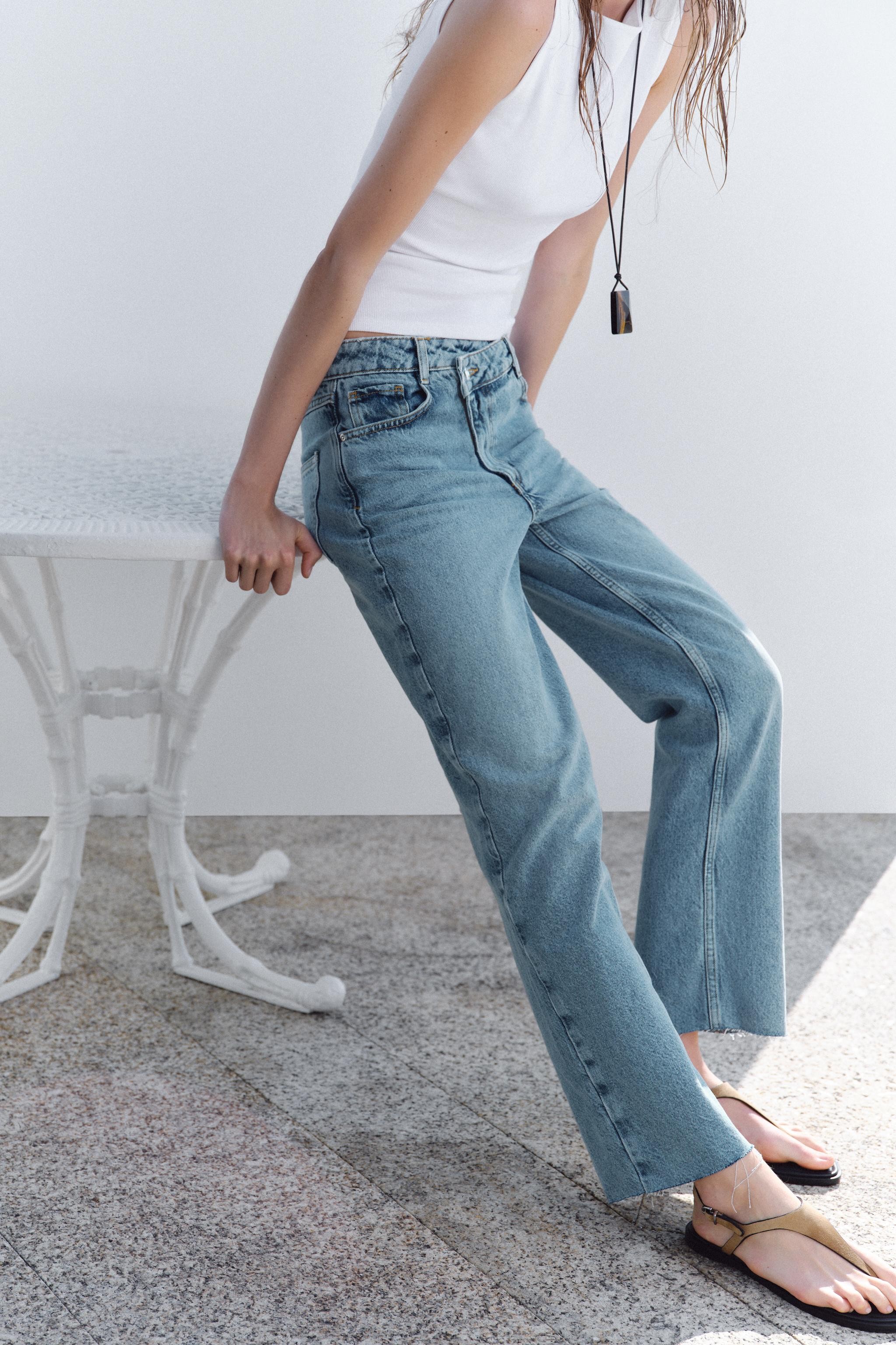 ZR Z09 Çapraz Bel Straight Fit Jean - Mavi