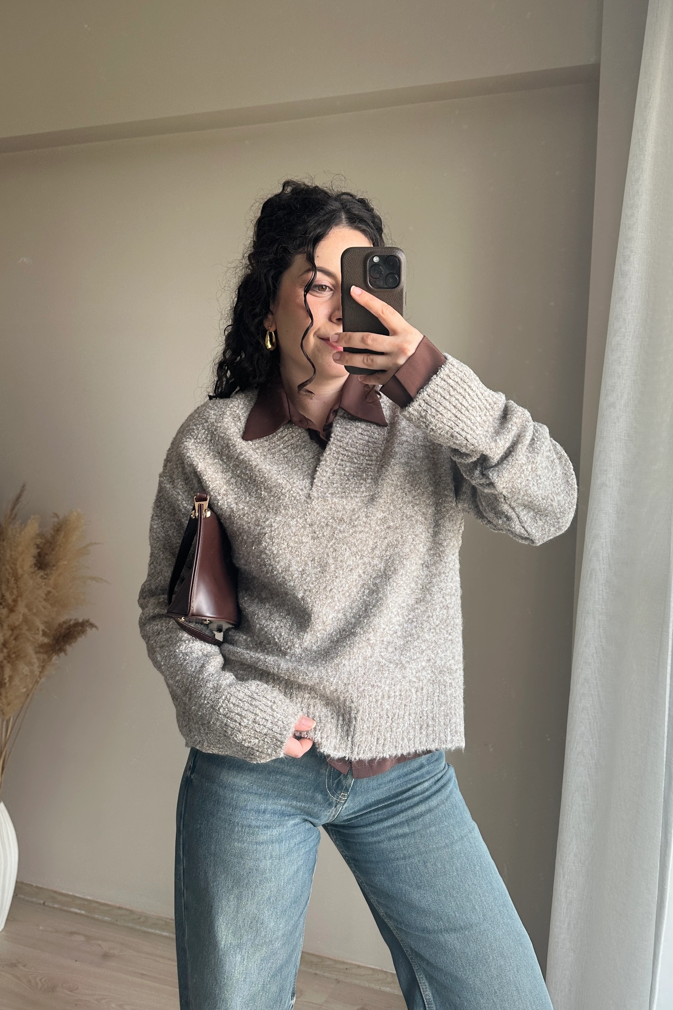 Dokulu V Yaka Kazak - Bej