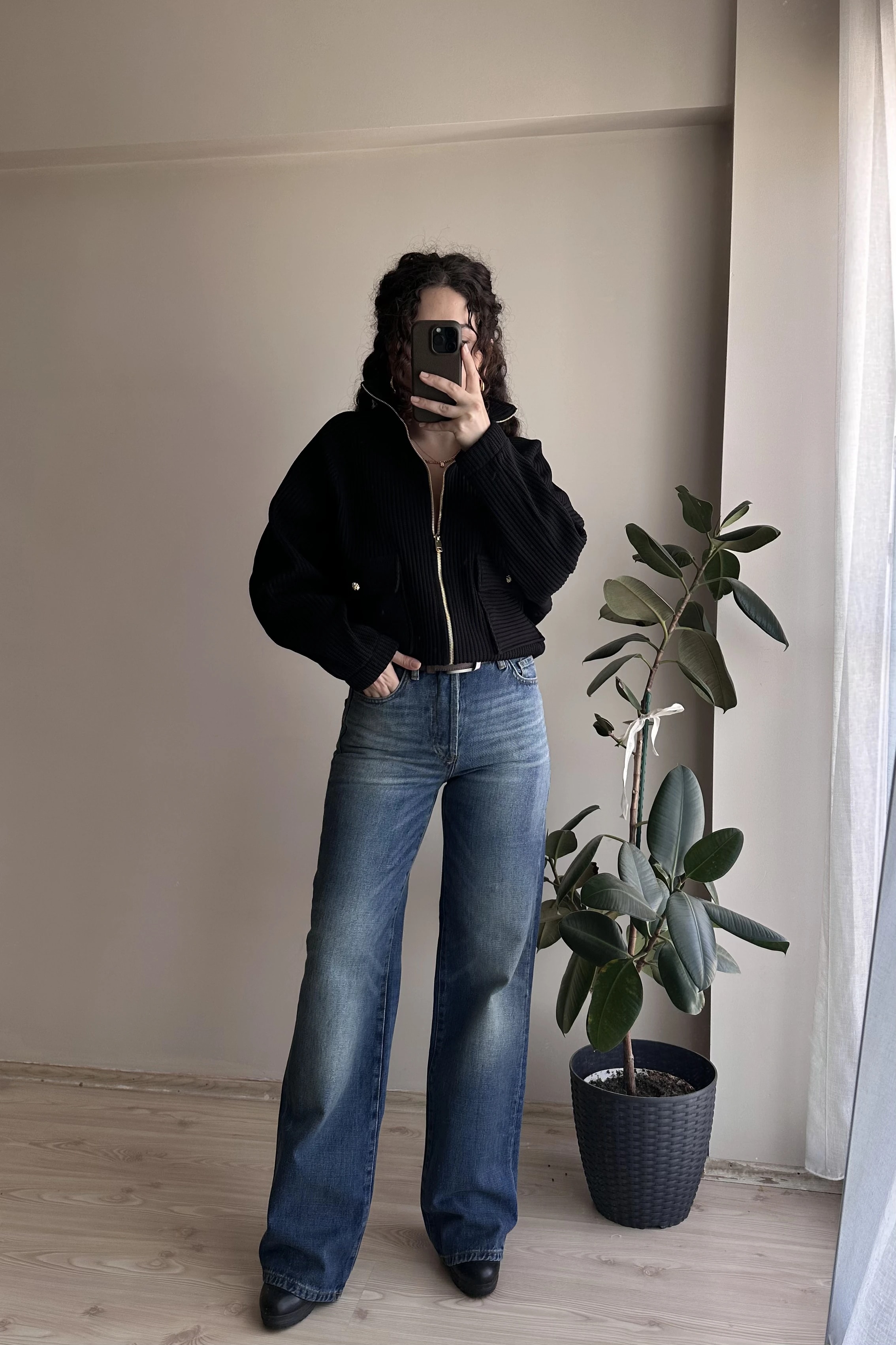 ZR Koyu Mavi Relaxed Straight Jean