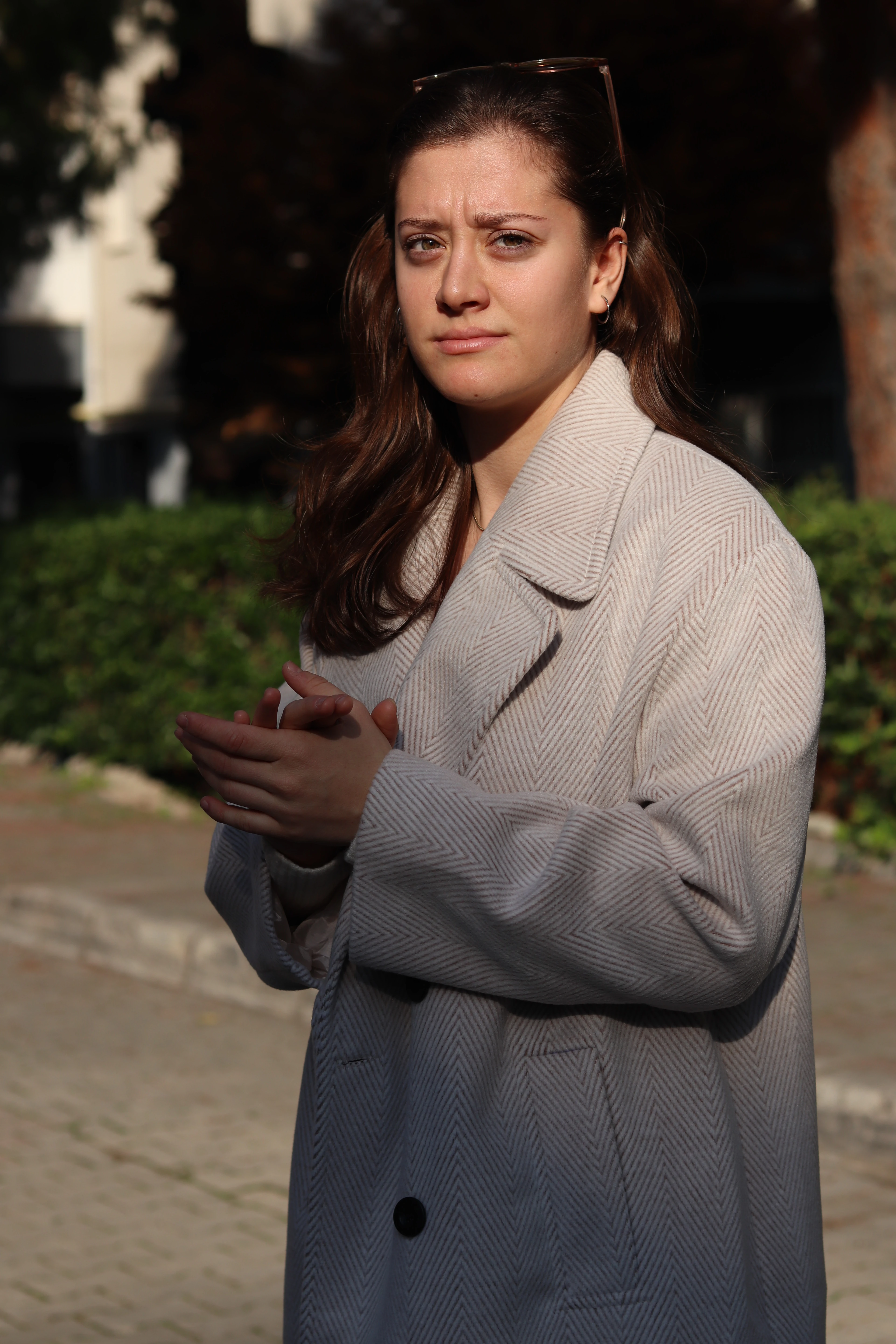 MD Yün Karışımlı Uzun Kaban - Bej