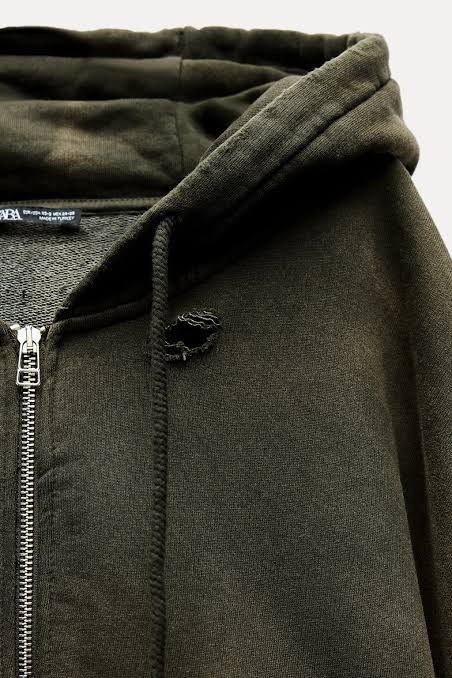 ZR Unisex Oversized Fermuarlı Sweatshirt