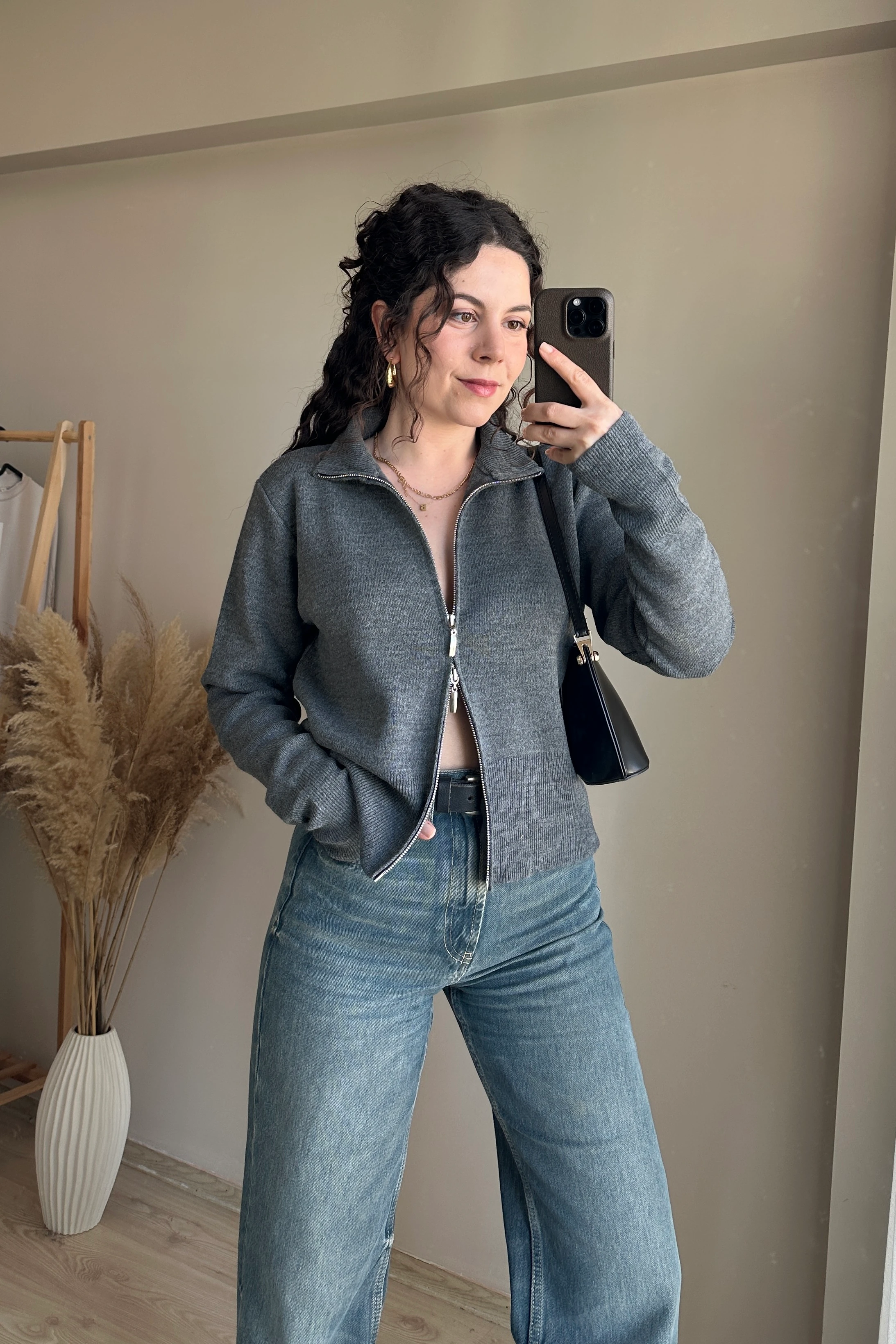 Fermuarlı Premium Triko Hırka