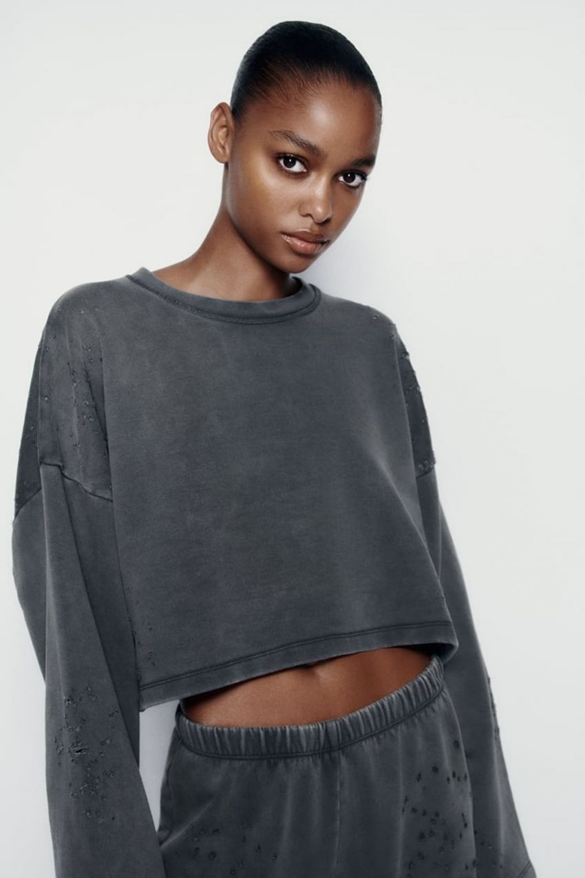 ZR Eskitme Crop Sweatshirt