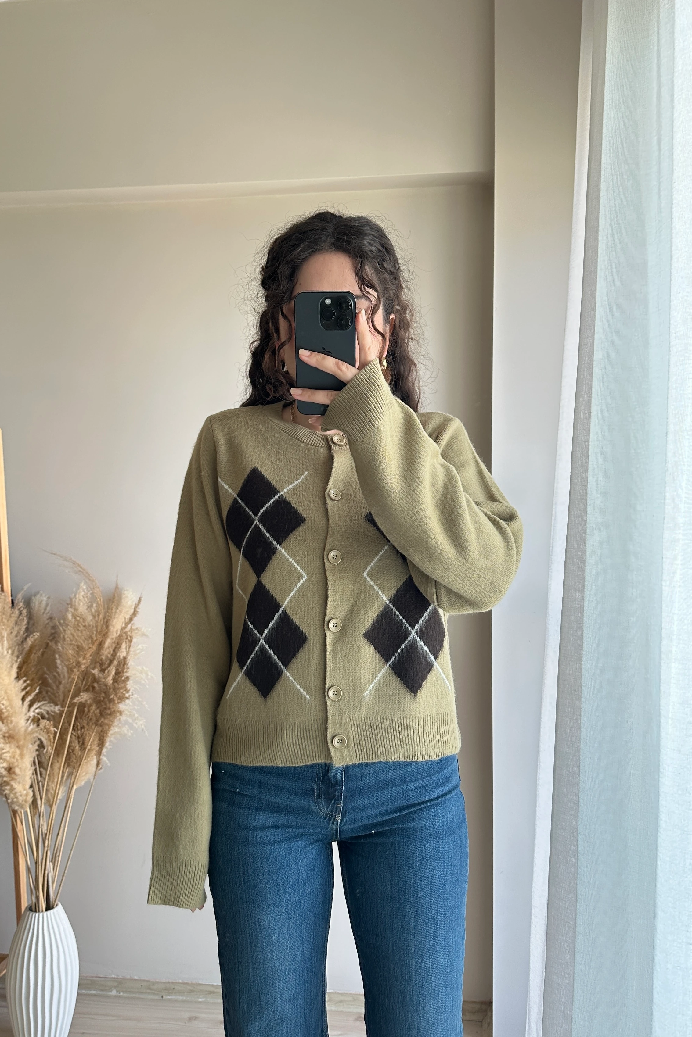 MD Baklava Desenli Yumoş Hırka