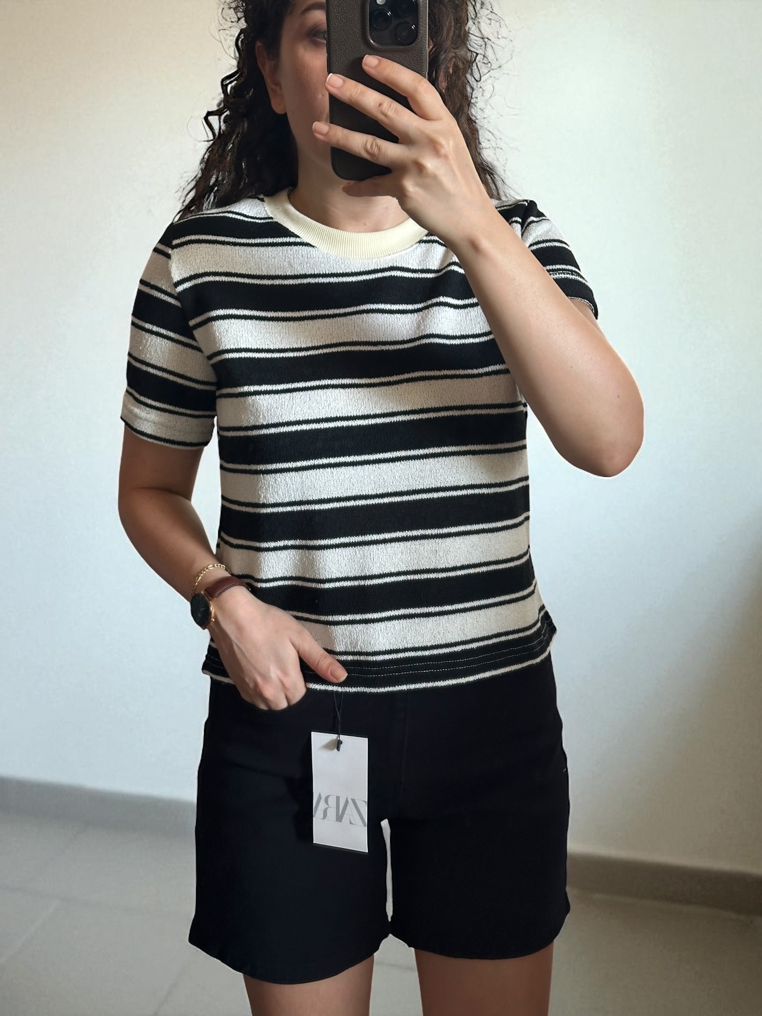 MD Çizgili Triko Tshirt