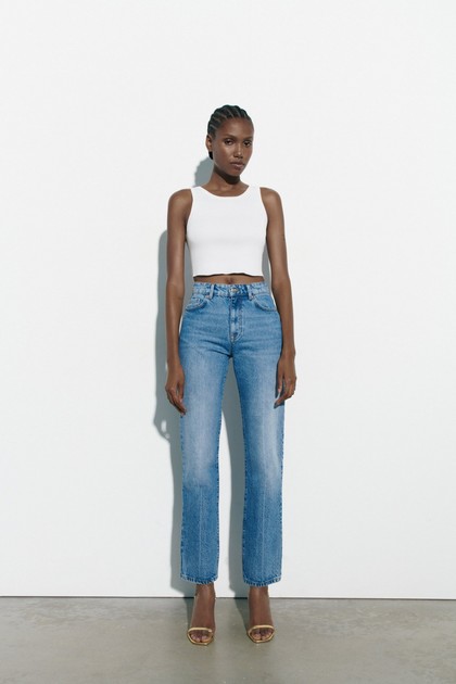 ZR Yüksel Bel Slim Straight Jean