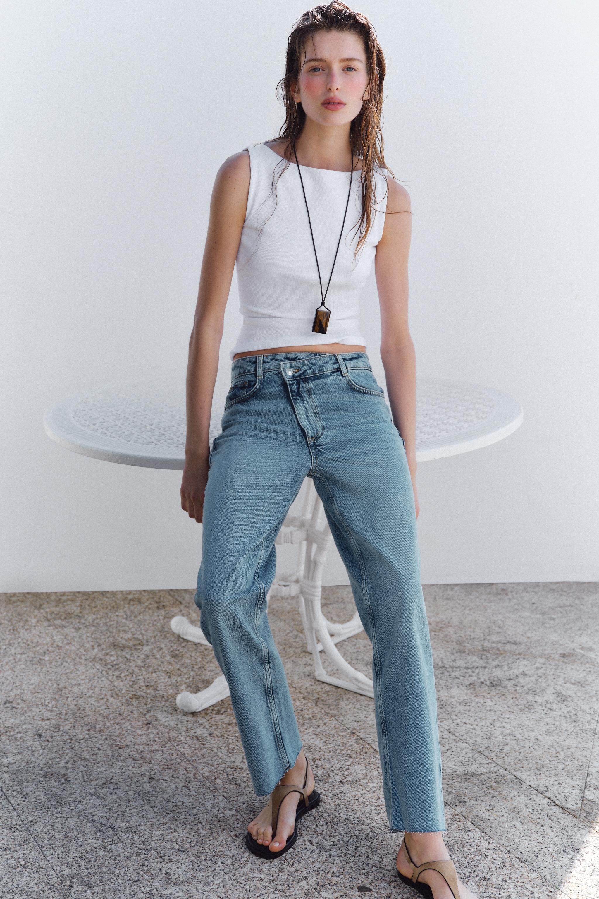 ZR Z09 Çapraz Bel Straight Fit Jean - Mavi