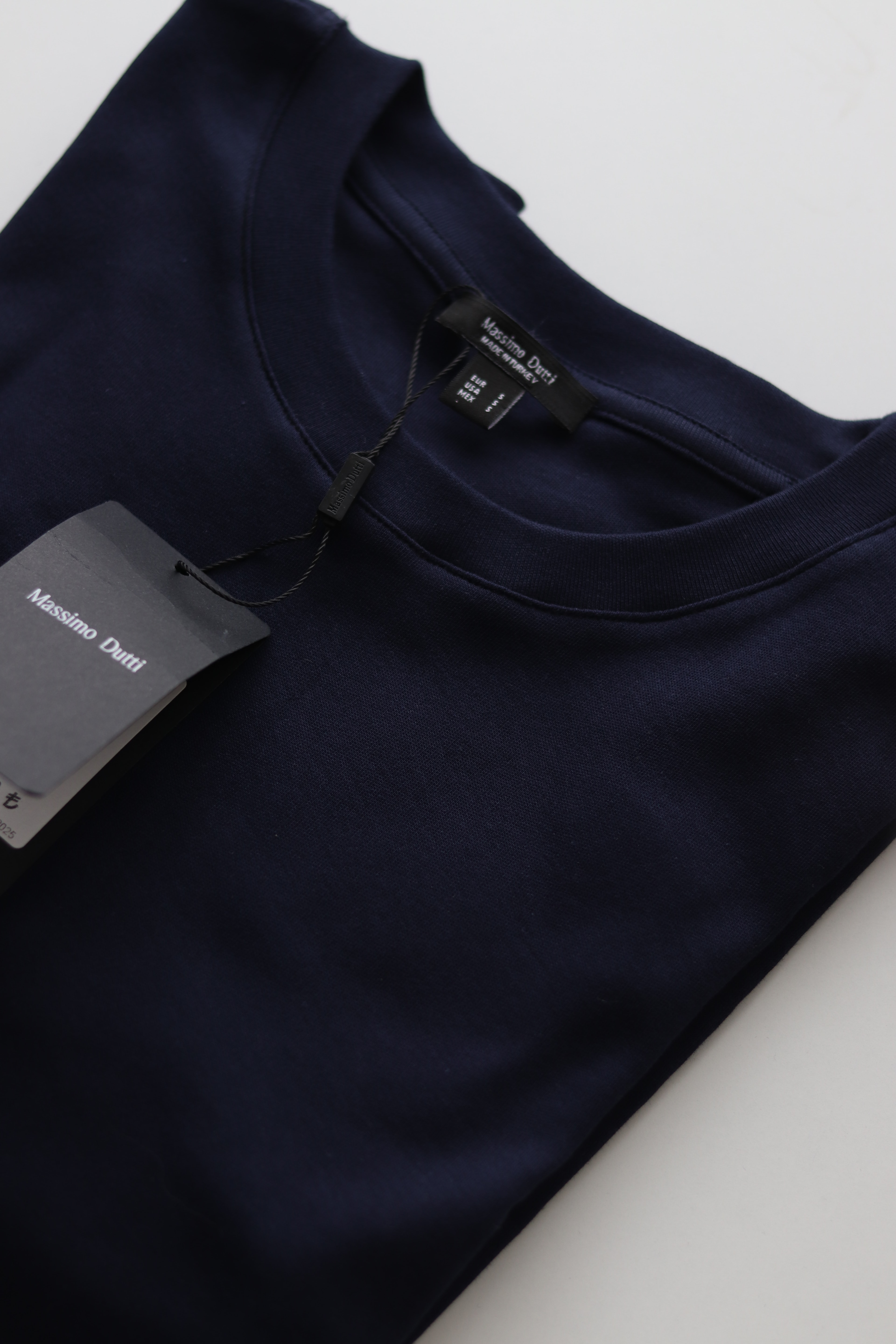 MD Uzun Kollu Basic Tshirt - %100 Pamuk - Lacivert