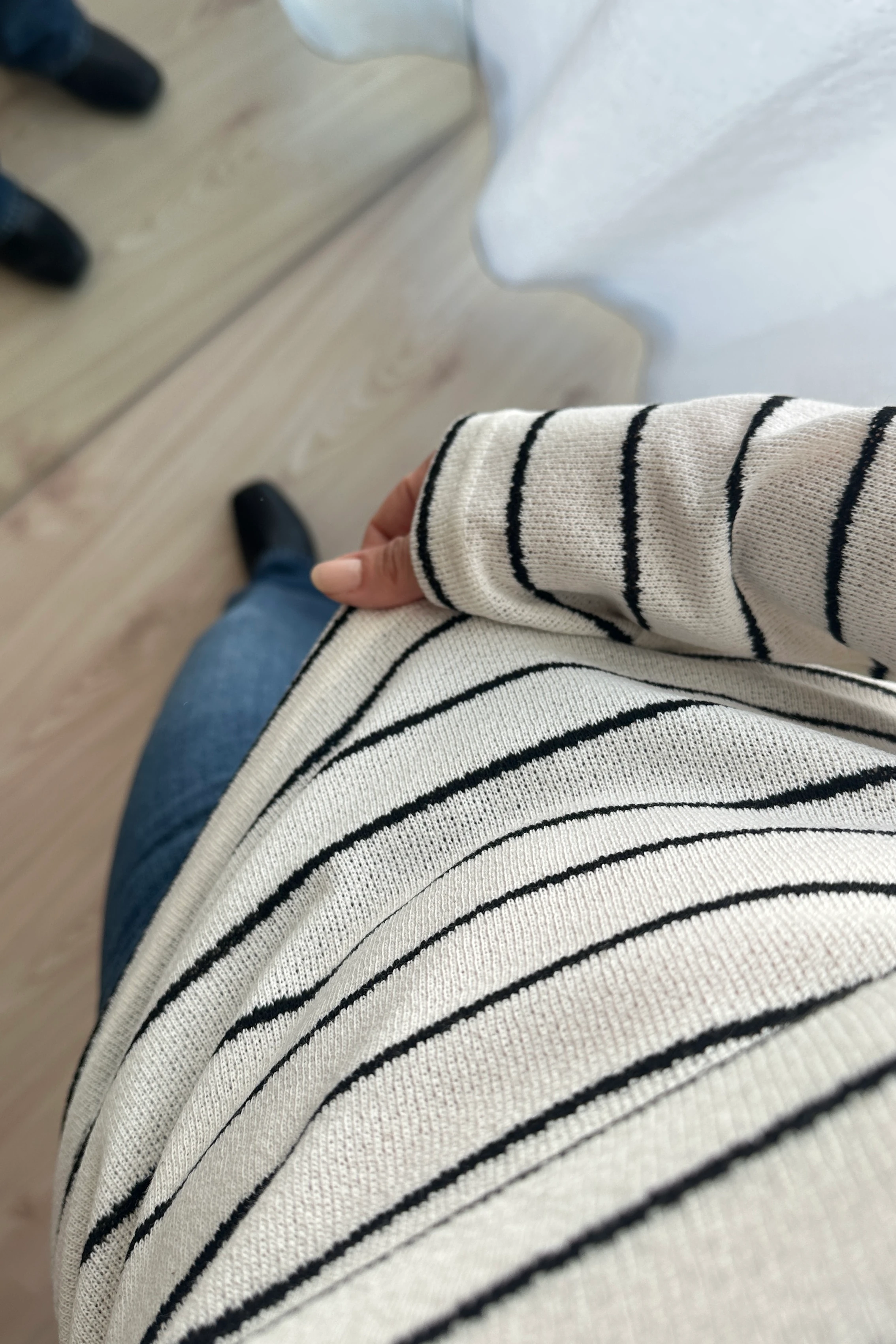 ZR Çizgili Triko Bluz