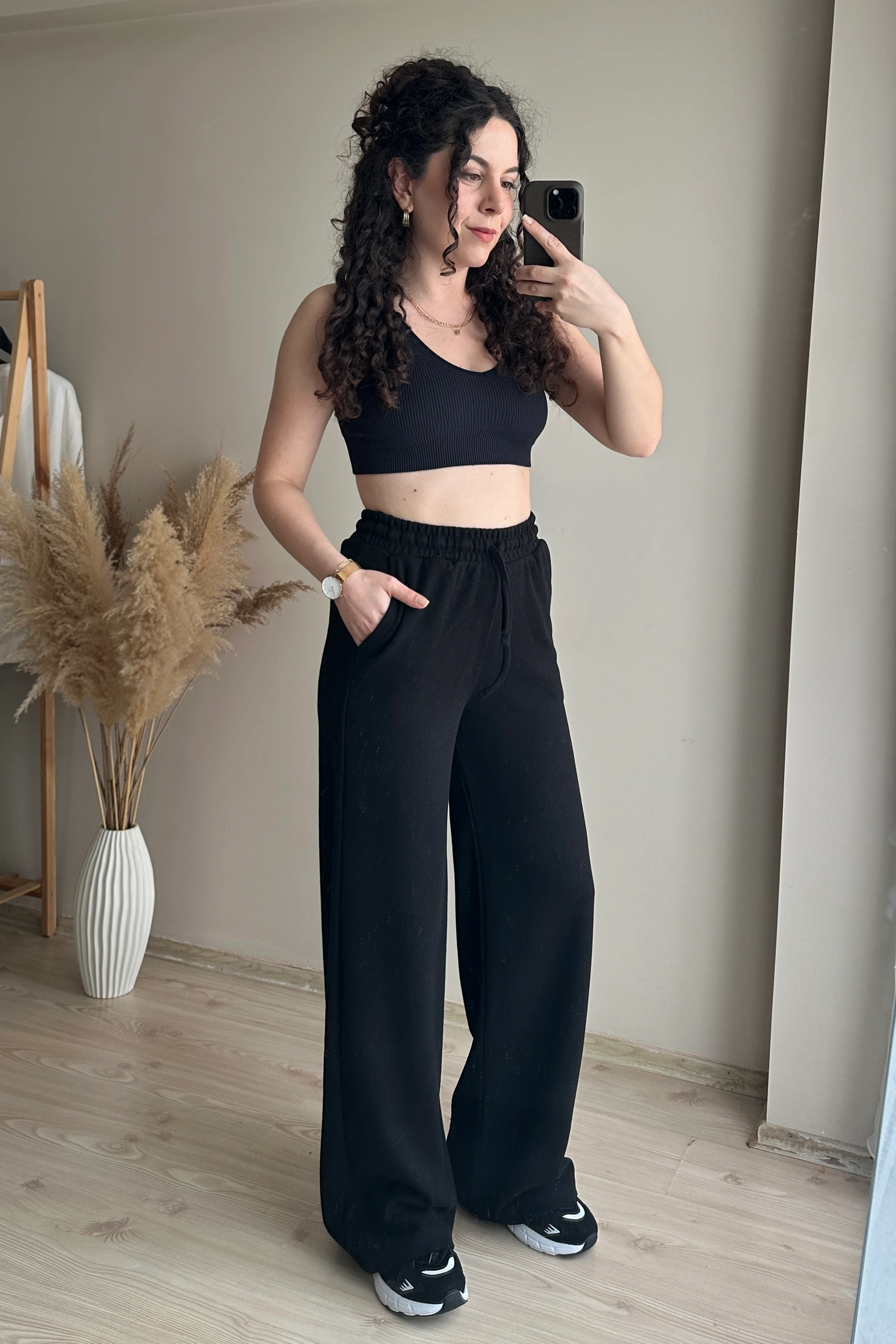 ZR Bol Paça Yumoş Eşofman Altı - Siyah