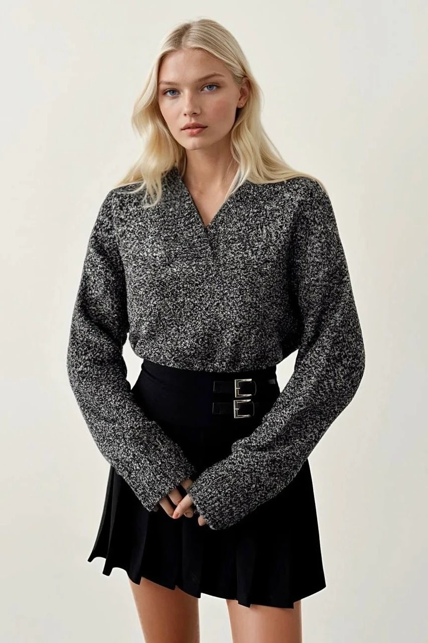 Dokulu V Yaka Kazak - Antrasit