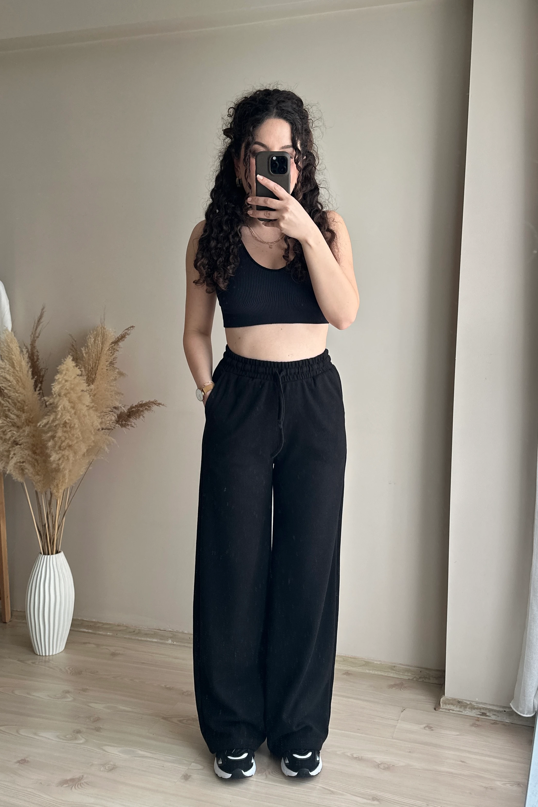 ZR Bol Paça Yumoş Eşofman Altı - Siyah