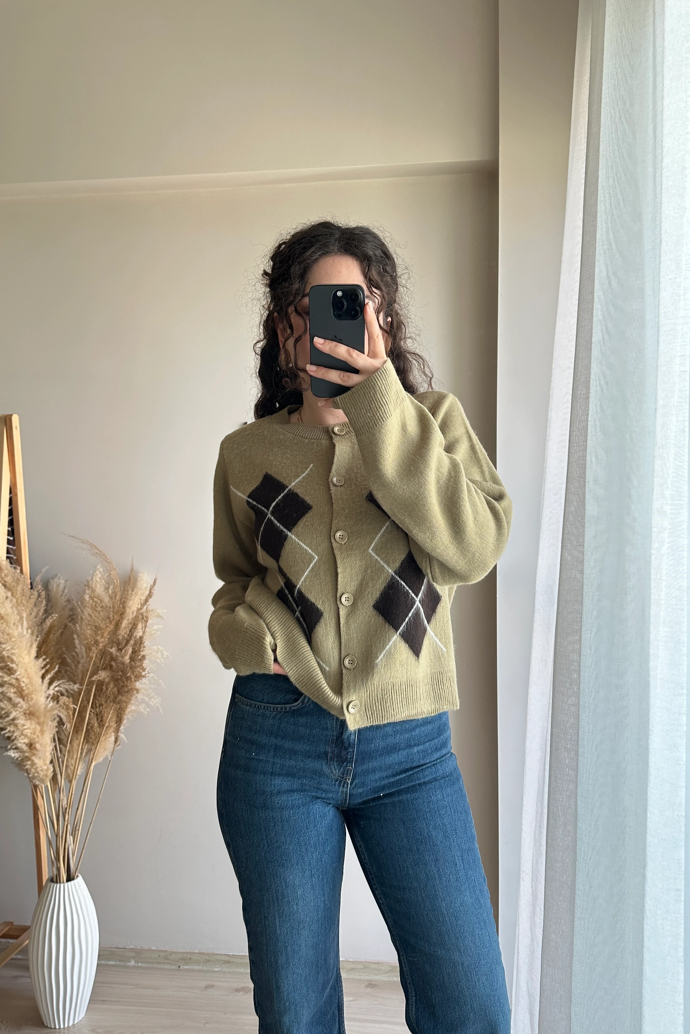 MD Baklava Desenli Yumoş Hırka