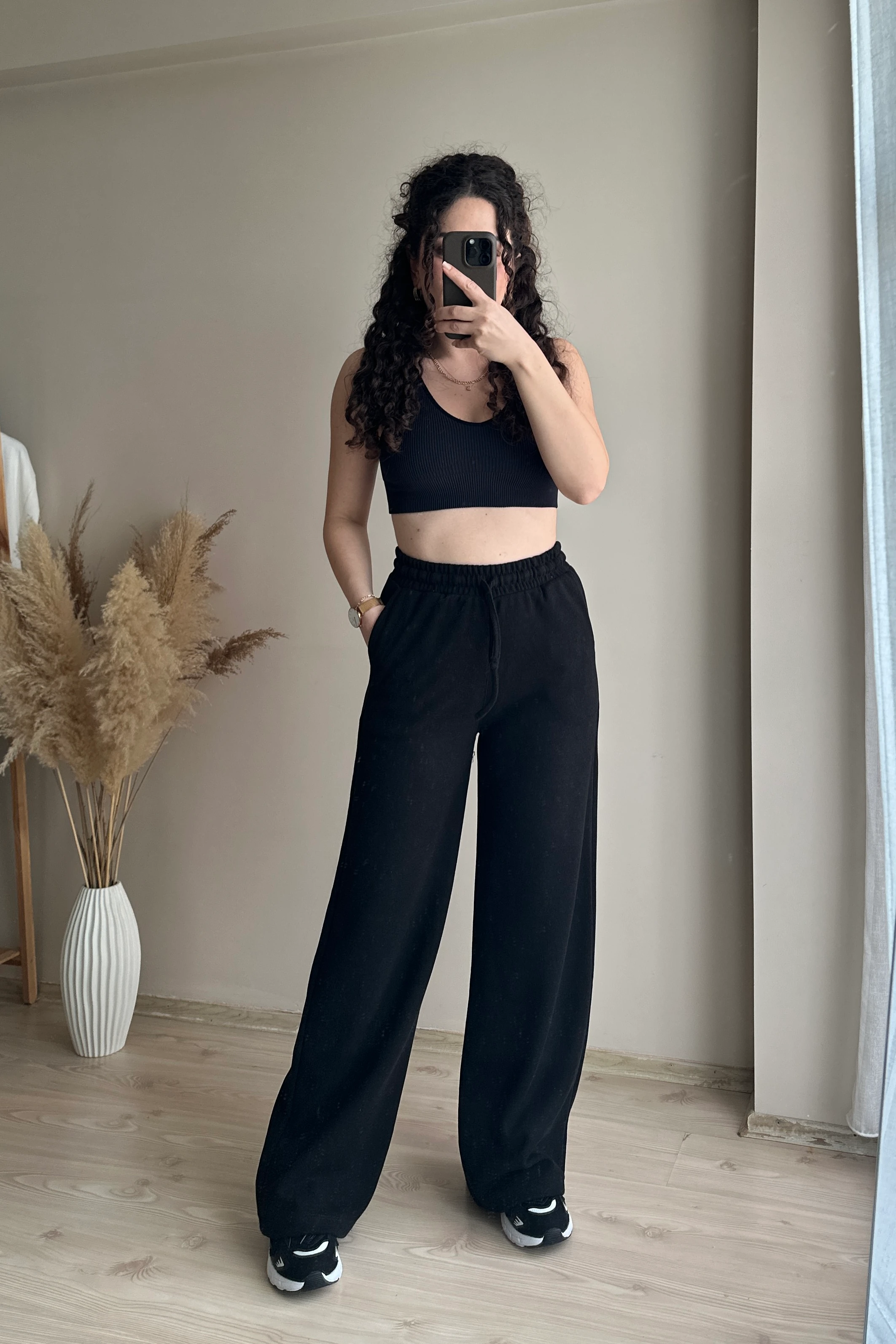 ZR Bol Paça Yumoş Eşofman Altı - Siyah