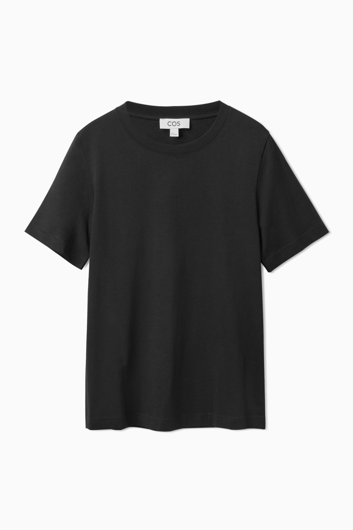 COS Yazlık %100 Pamuk Tshirt - Siyah