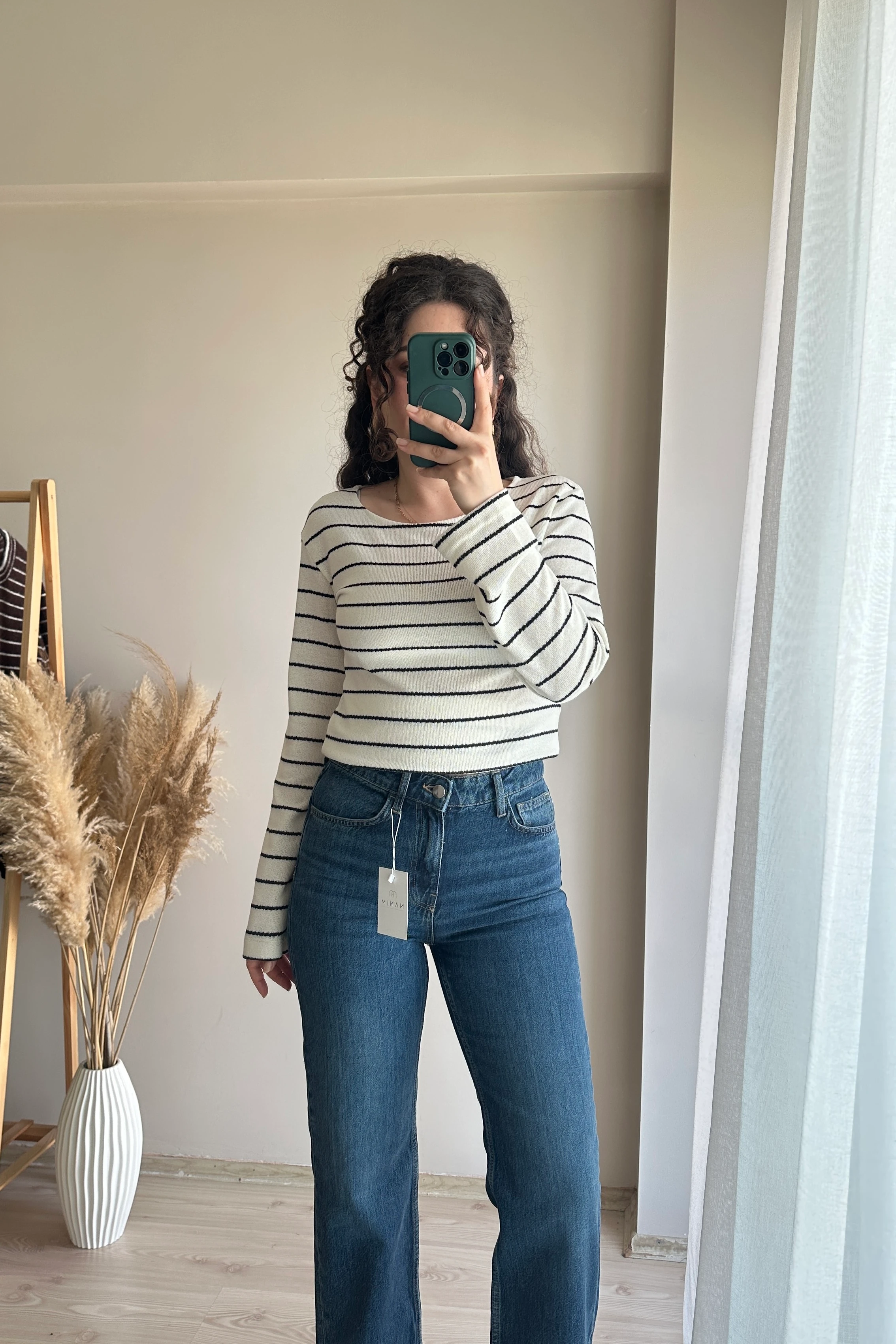 ZR Çizgili Triko Bluz