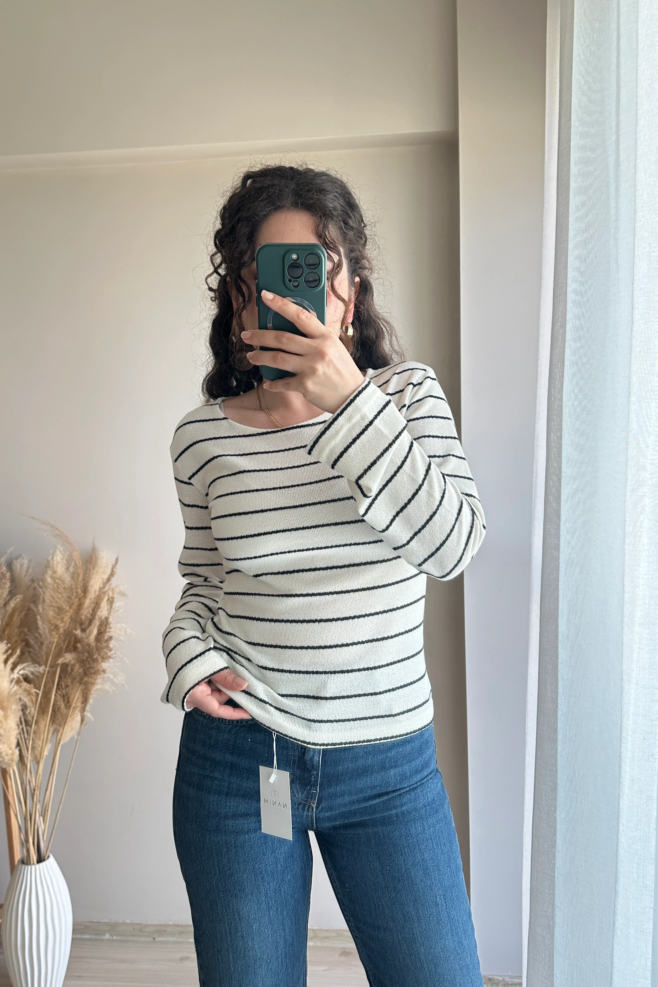 ZR Çizgili Triko Bluz