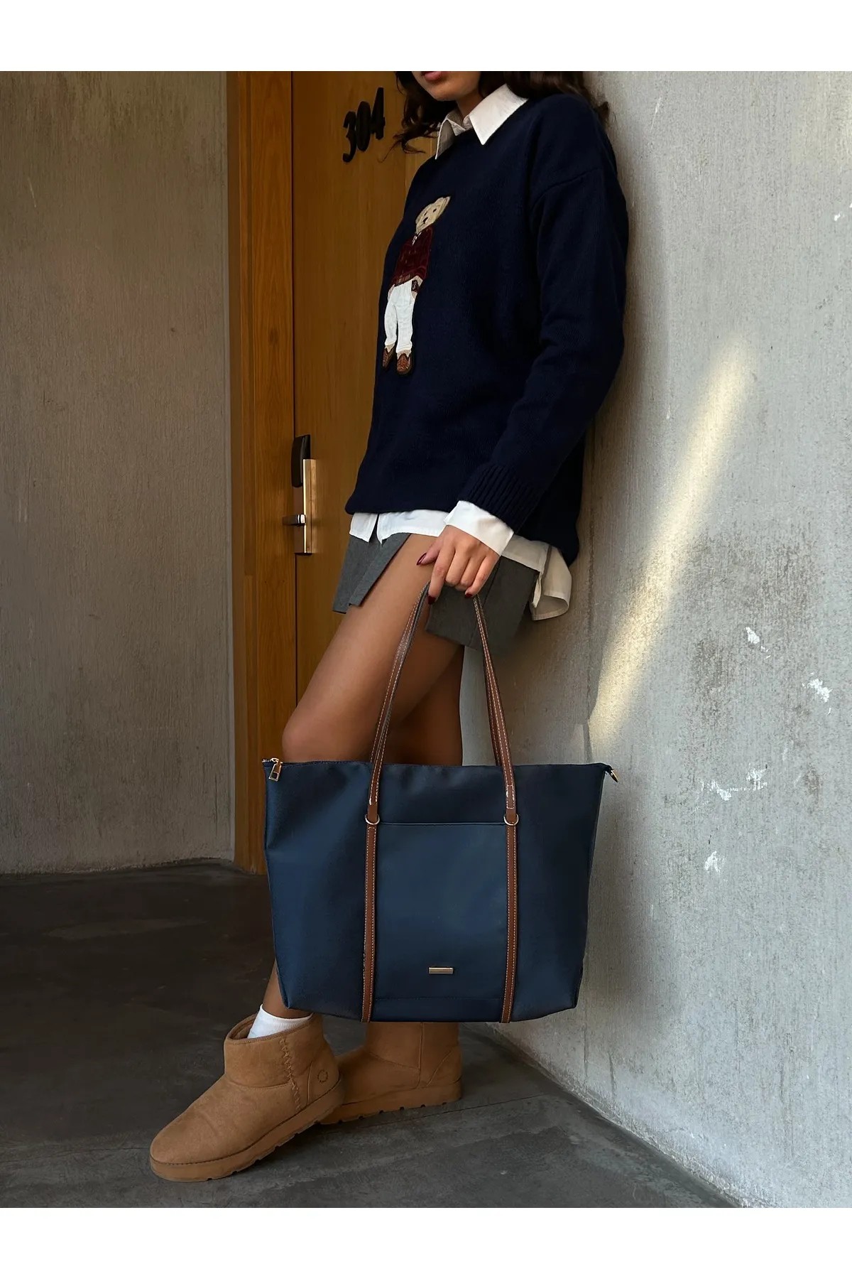 MNG Model Shopper Bag - Lacivert