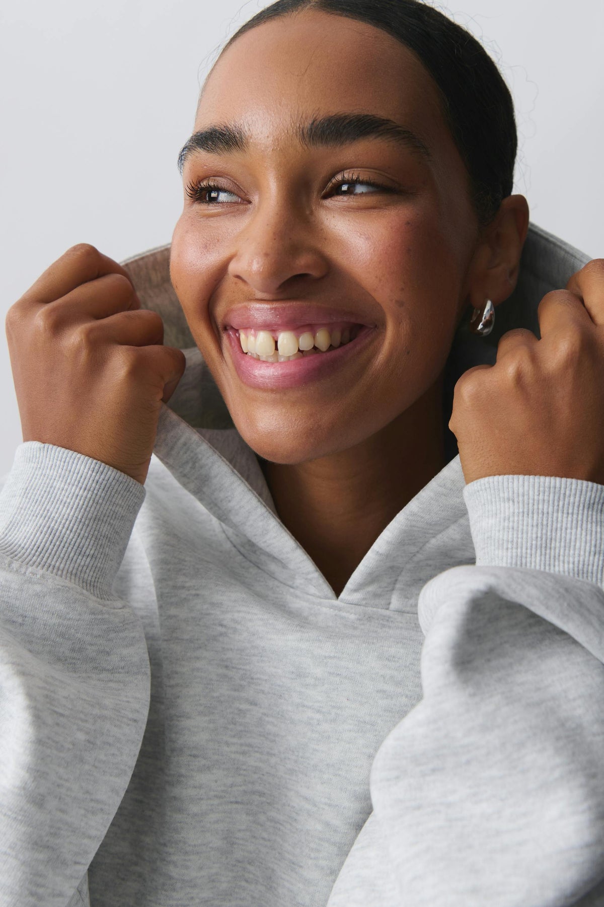 Gina Kapüşonlu Sweatshirt - Gri