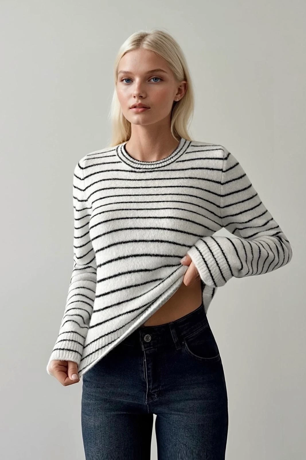 Çizgili Yumoş Kazak