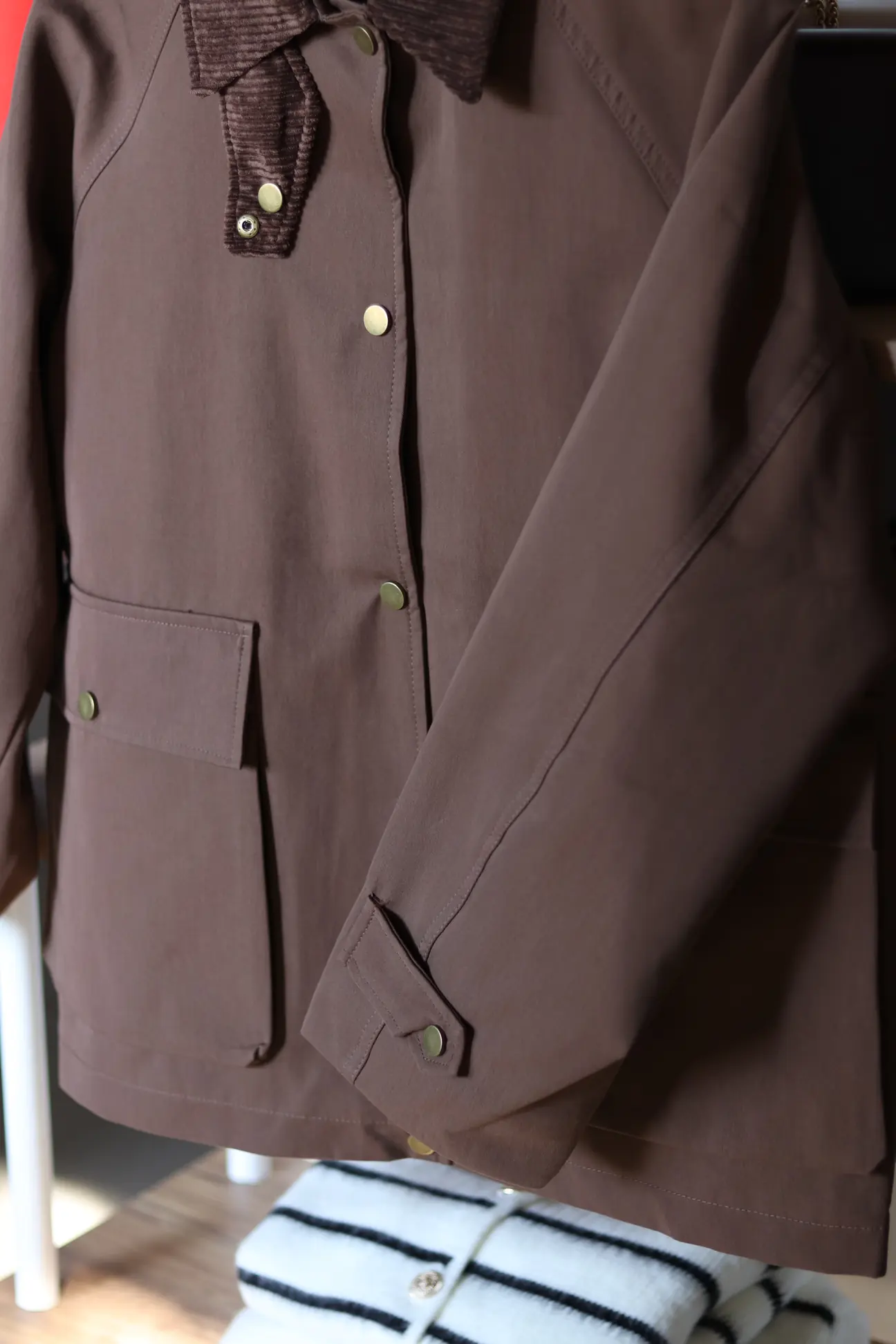 MNG Model Kontrast Yaka Parka - Kahverengi