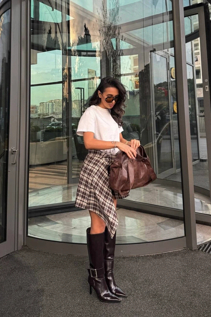 Ekose Gömlek - Kahverengi