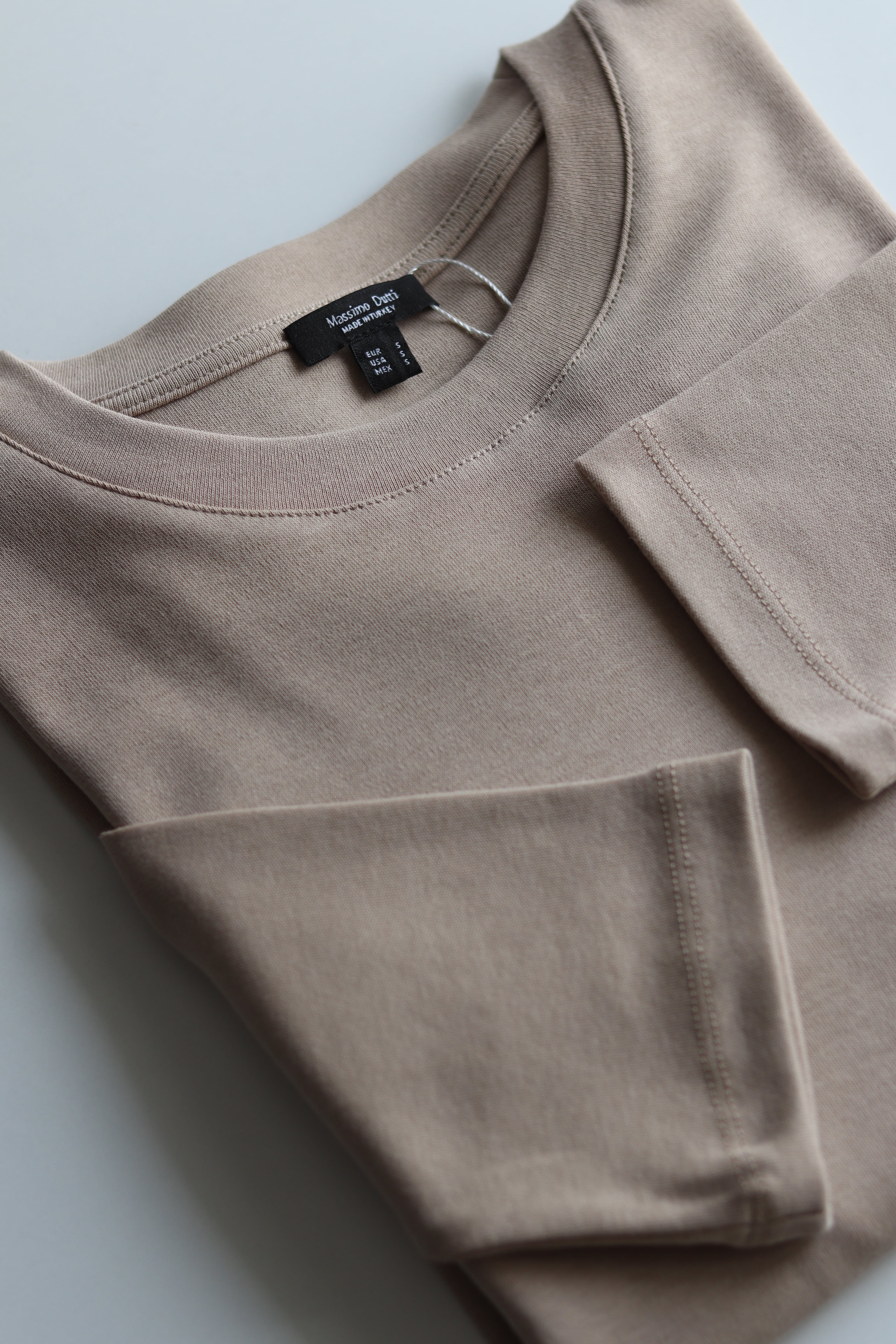 MD Uzun Kollu Basic Tshirt - %100 Pamuk - Bej