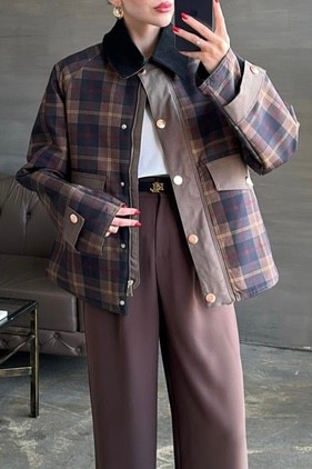 MNG Model Kontrast Yaka Parka