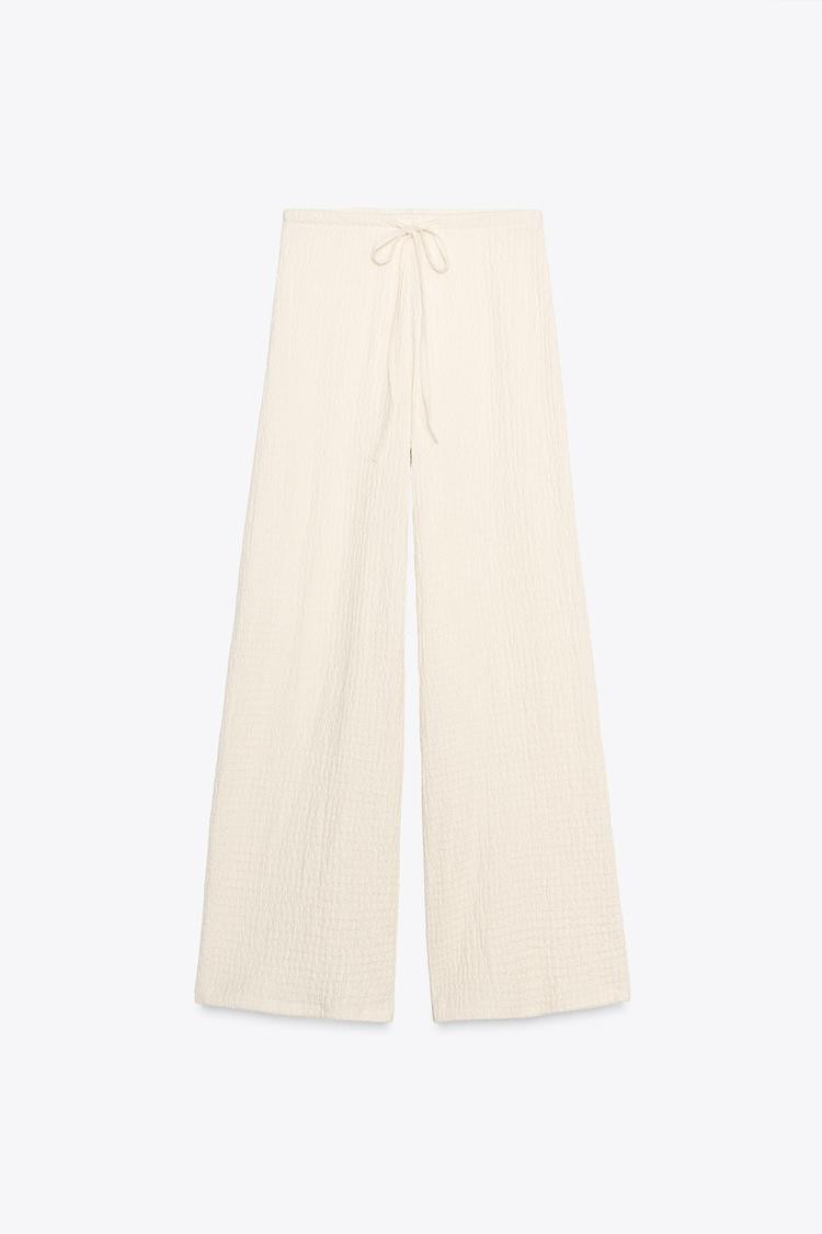 ZR Dokulu Krem Pantolon
