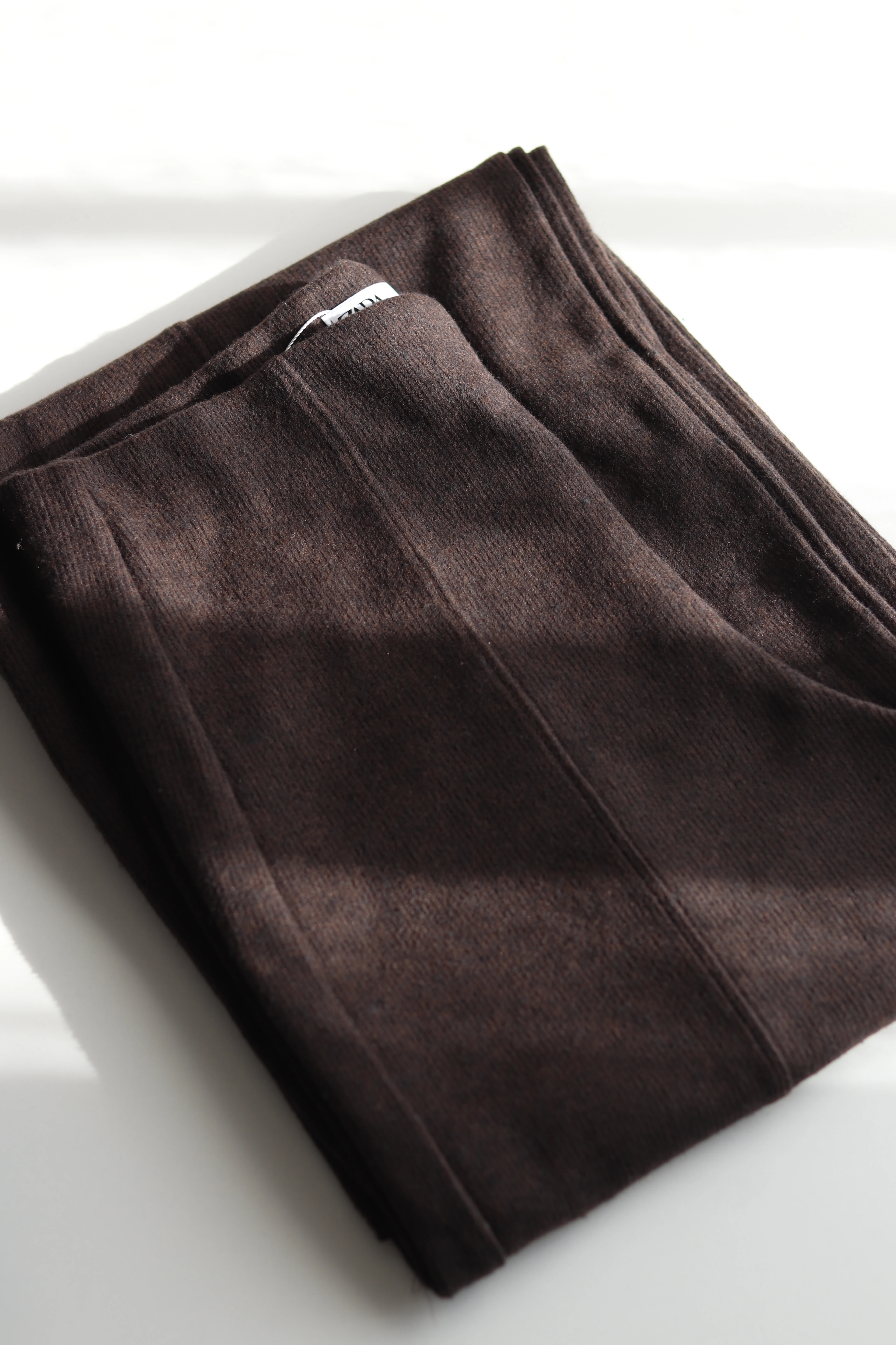 ZR Nervürlü Yumoş Pantolon - Kahverengi