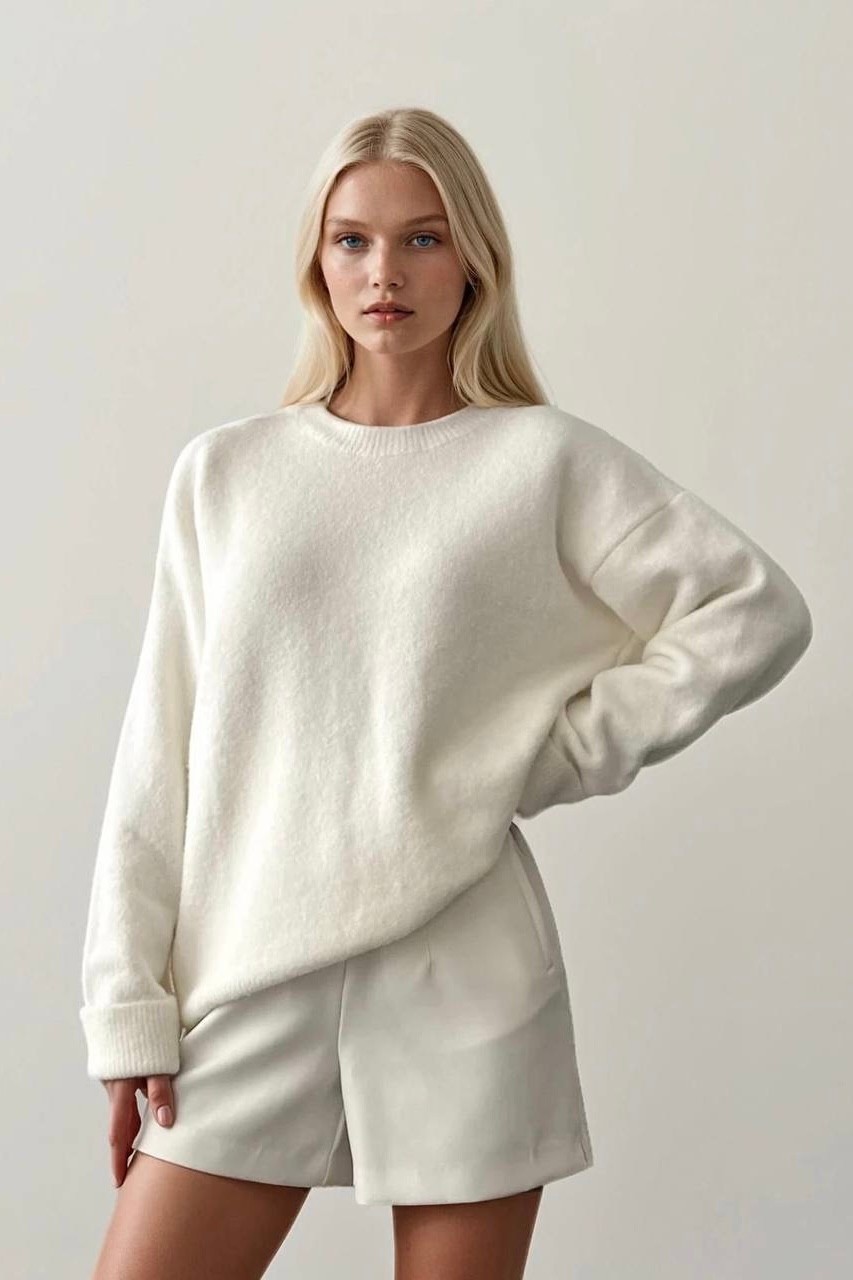 Nova Oversize Yumuşak Dokulu Triko Kazak