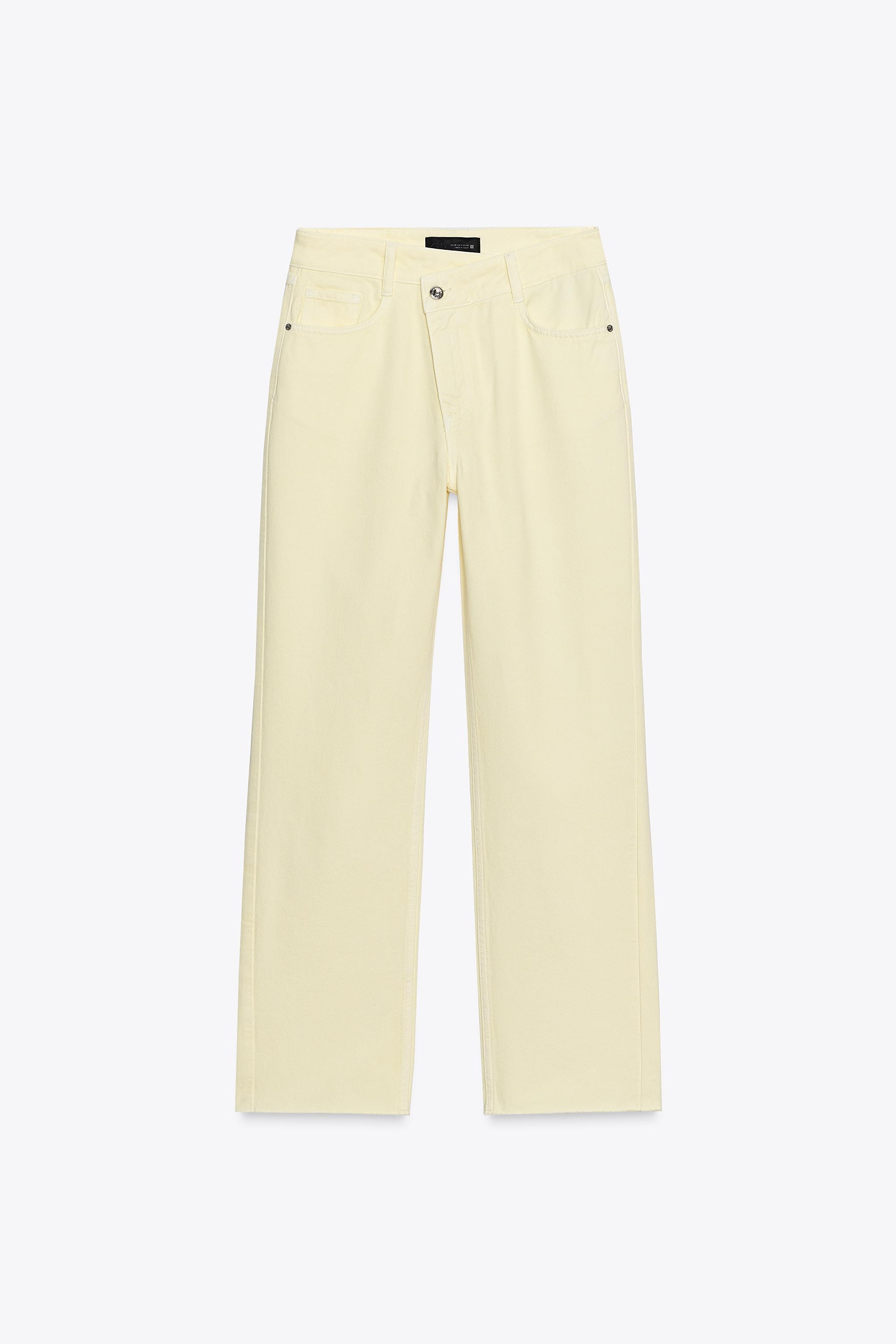 ZR Z09 Çapraz Bel Straight Fit Jean - Butteryellow