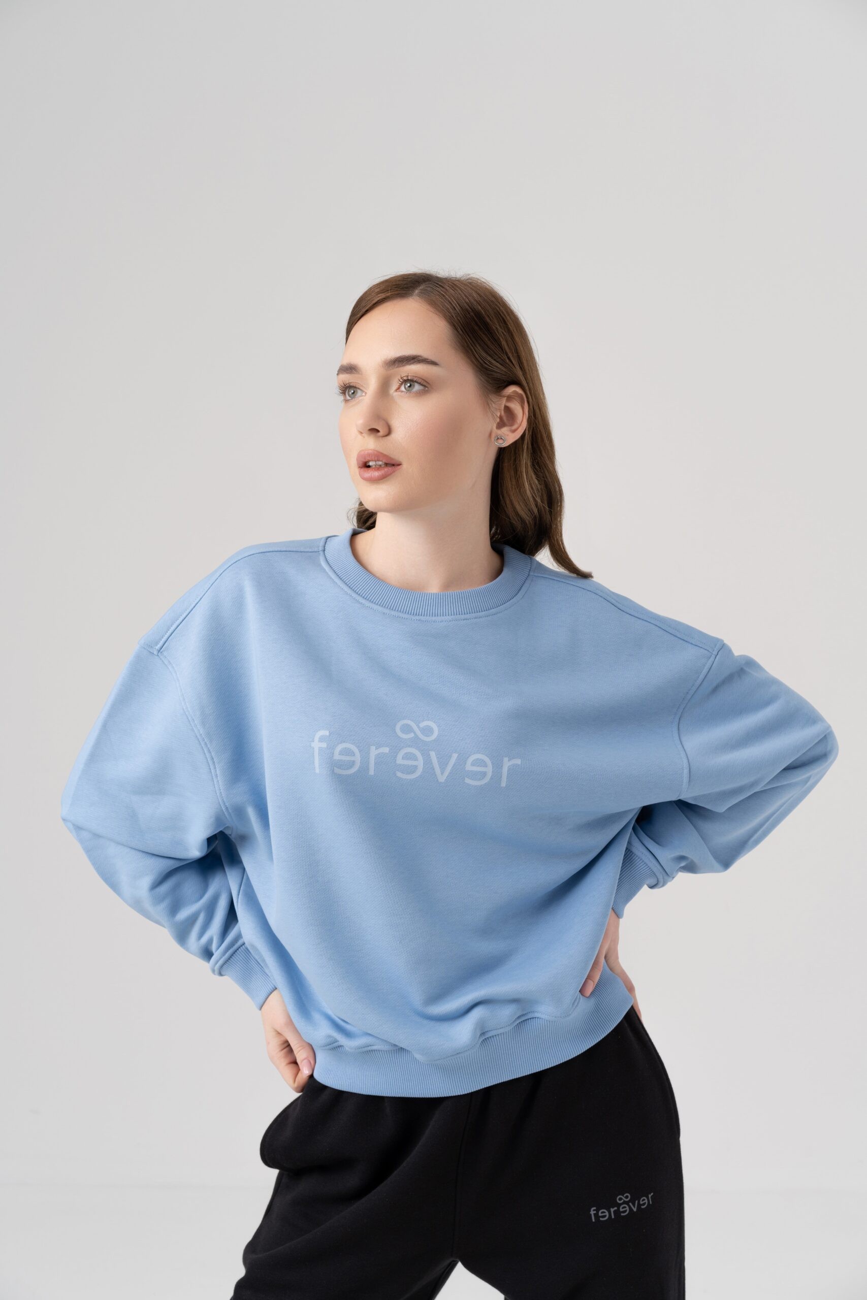 Frvr Unisex Oversize Sweatshirt - Bebe Mavisi