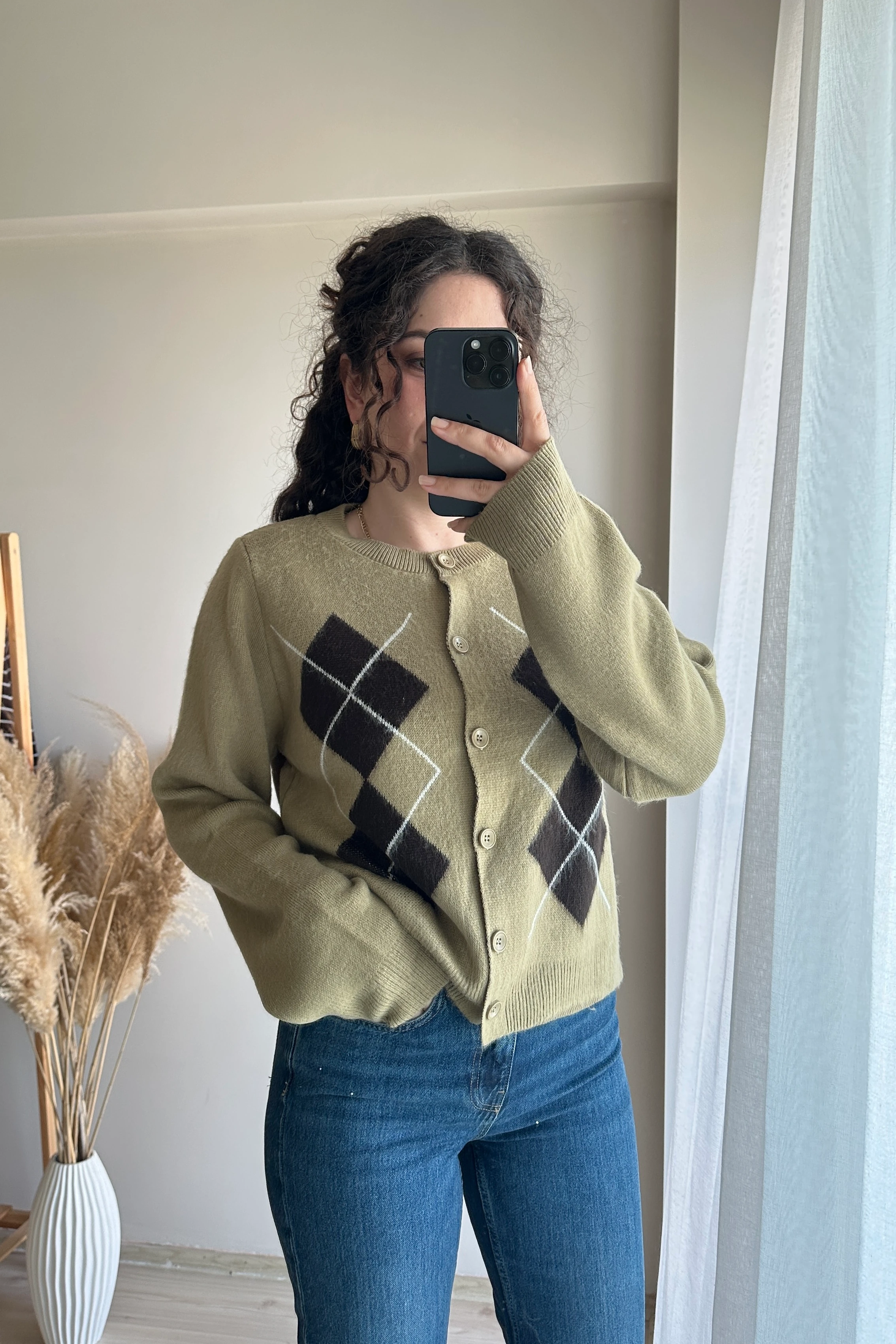 MD Baklava Desenli Yumoş Hırka