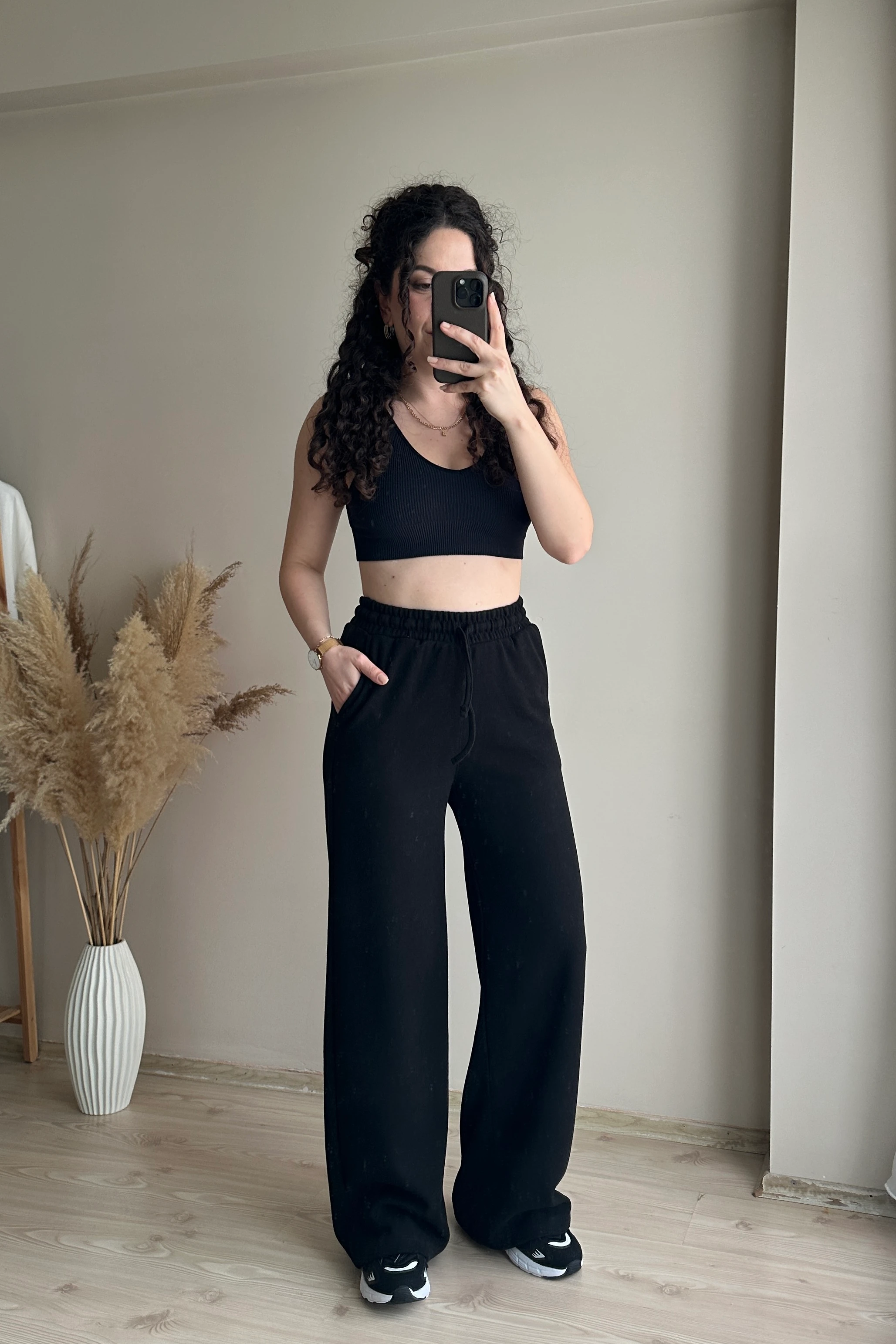 ZR Bol Paça Yumoş Eşofman Altı - Siyah