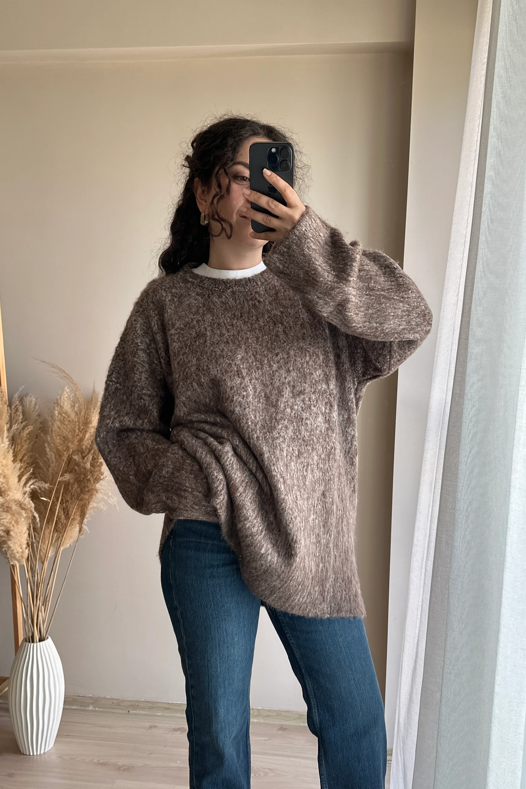 Leya Kırçıllı Oversize Kazak