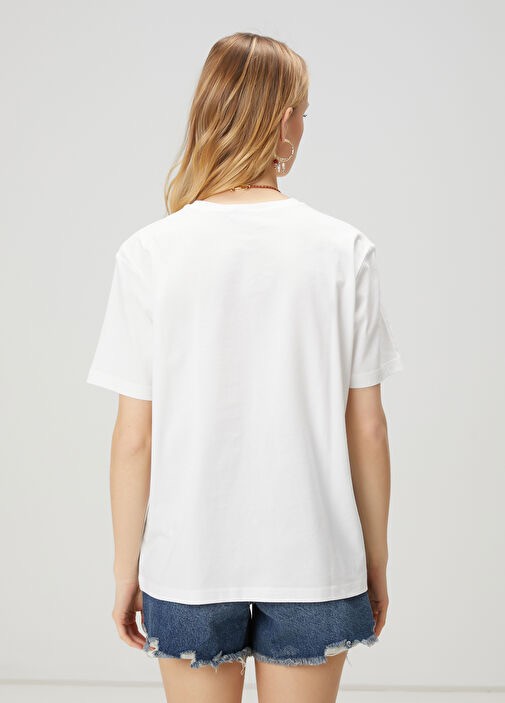 Kuş Baskılı %100 Pamuk Tshirt