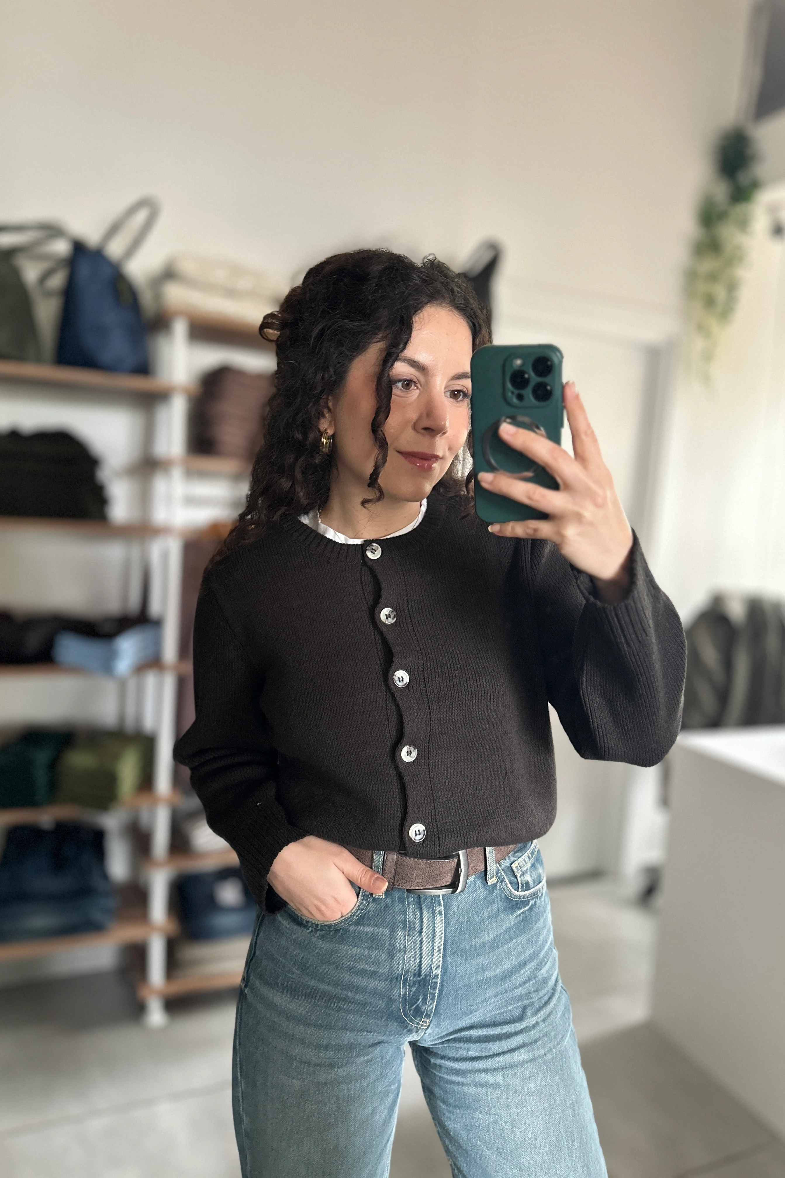 ZR Acı Kahve Triko Hırka