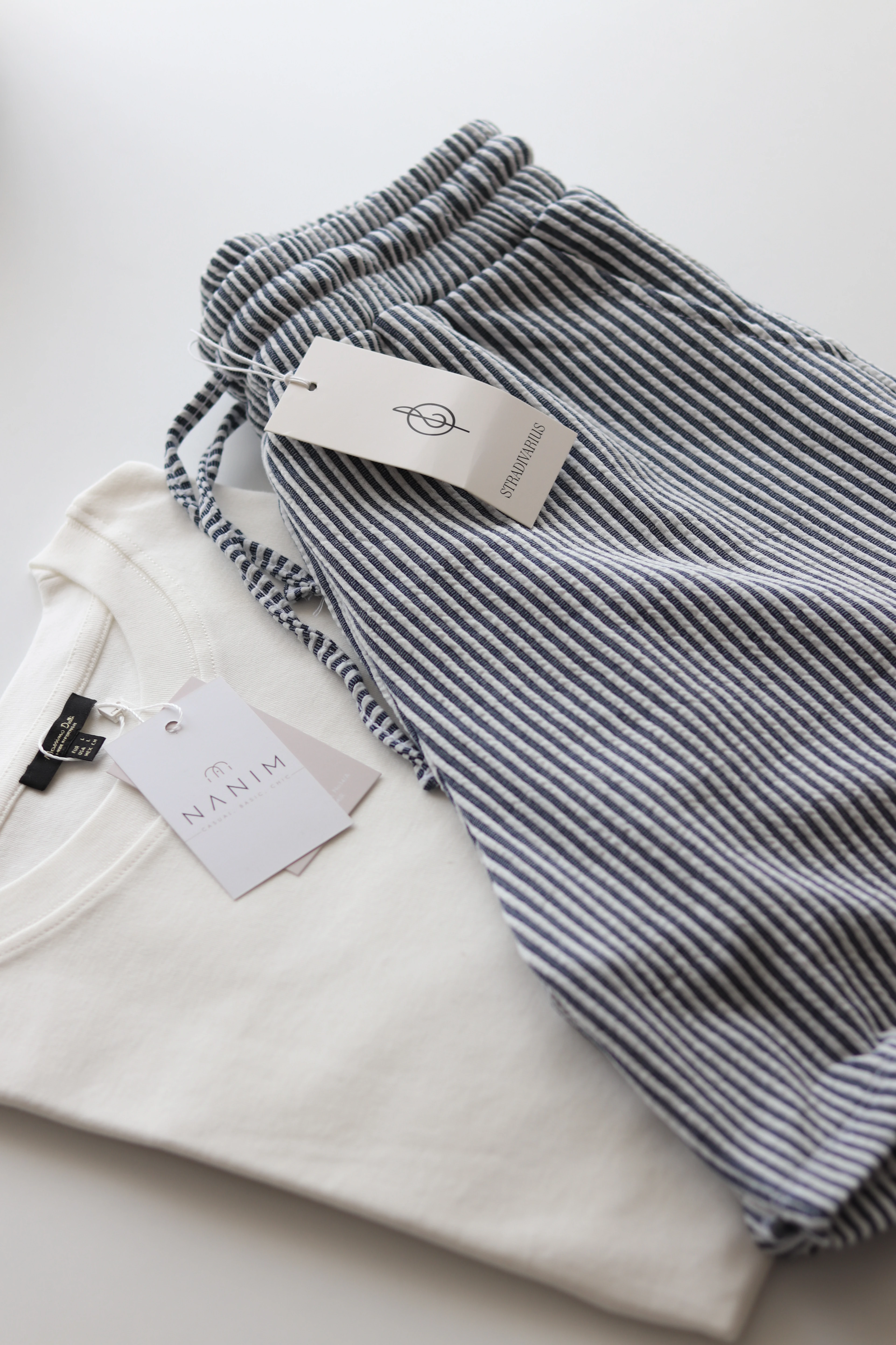 STR Çizgili Şort - Lacivert