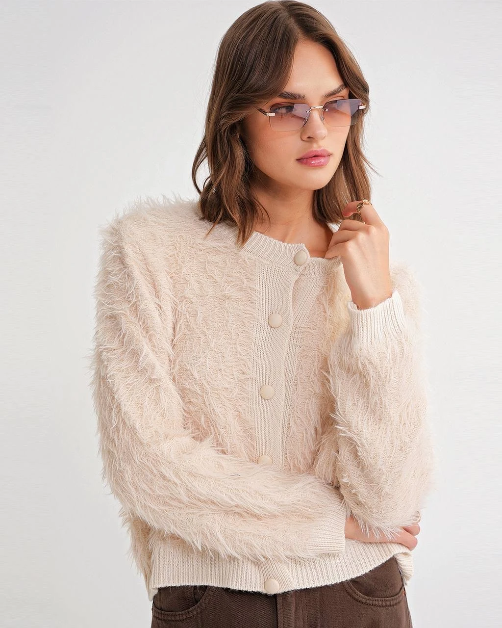 Yumoş Sakallı Triko Hırka