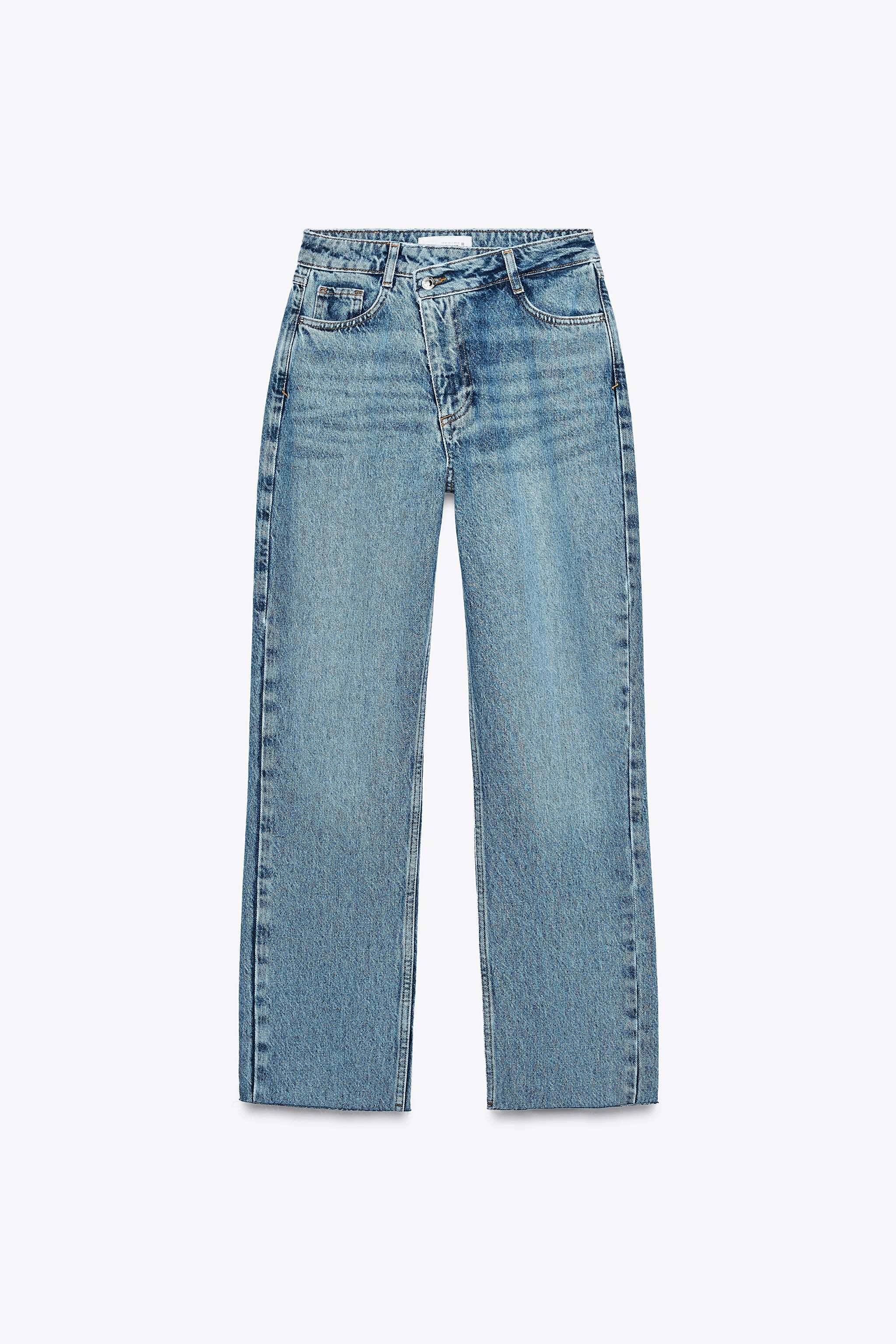 ZR Z09 Çapraz Bel Straight Fit Jean - Mavi