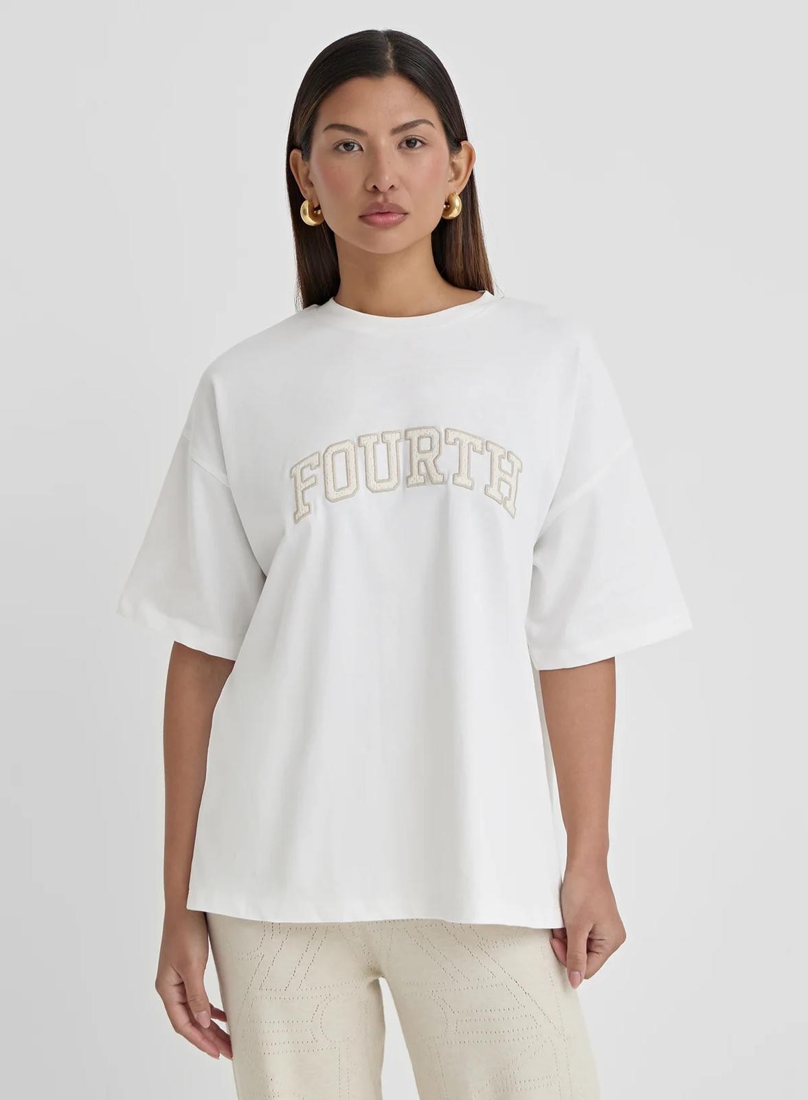 4th Nakışlı Oversize Tshirt