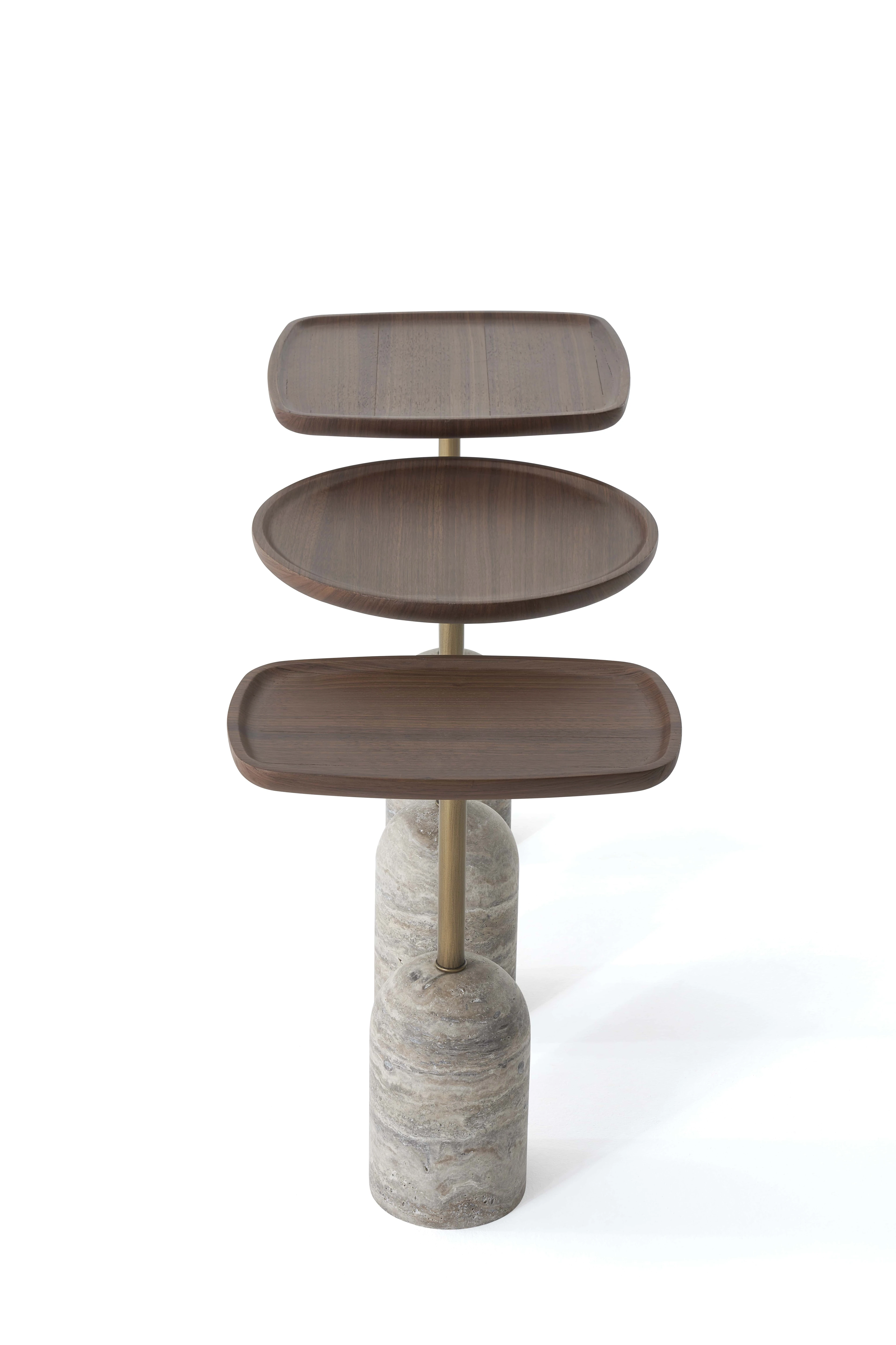 Ceviz Modern Zigon Sehpa