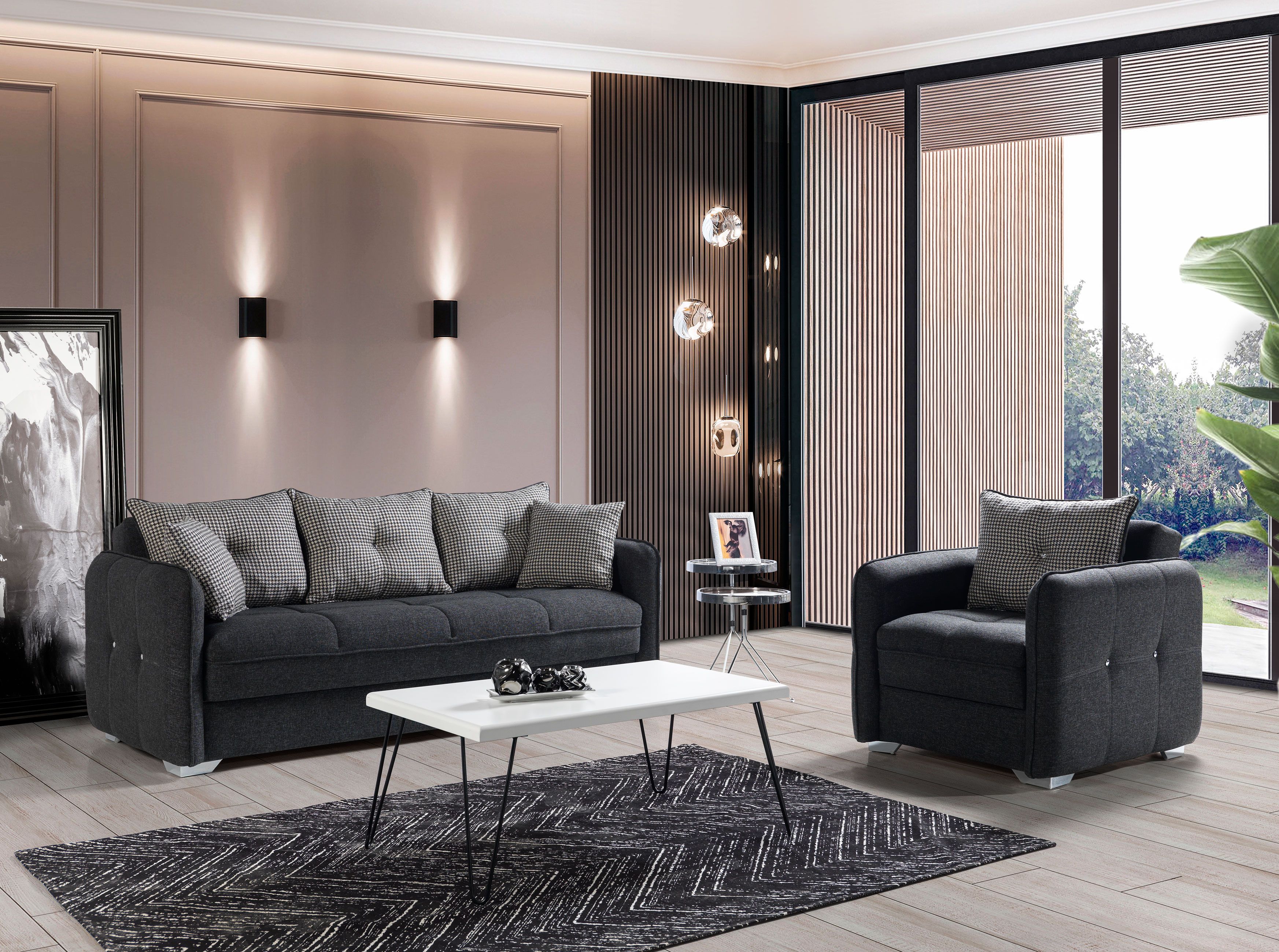 Torino Çekyatlı Koltuk Takımı 3+3+1+1