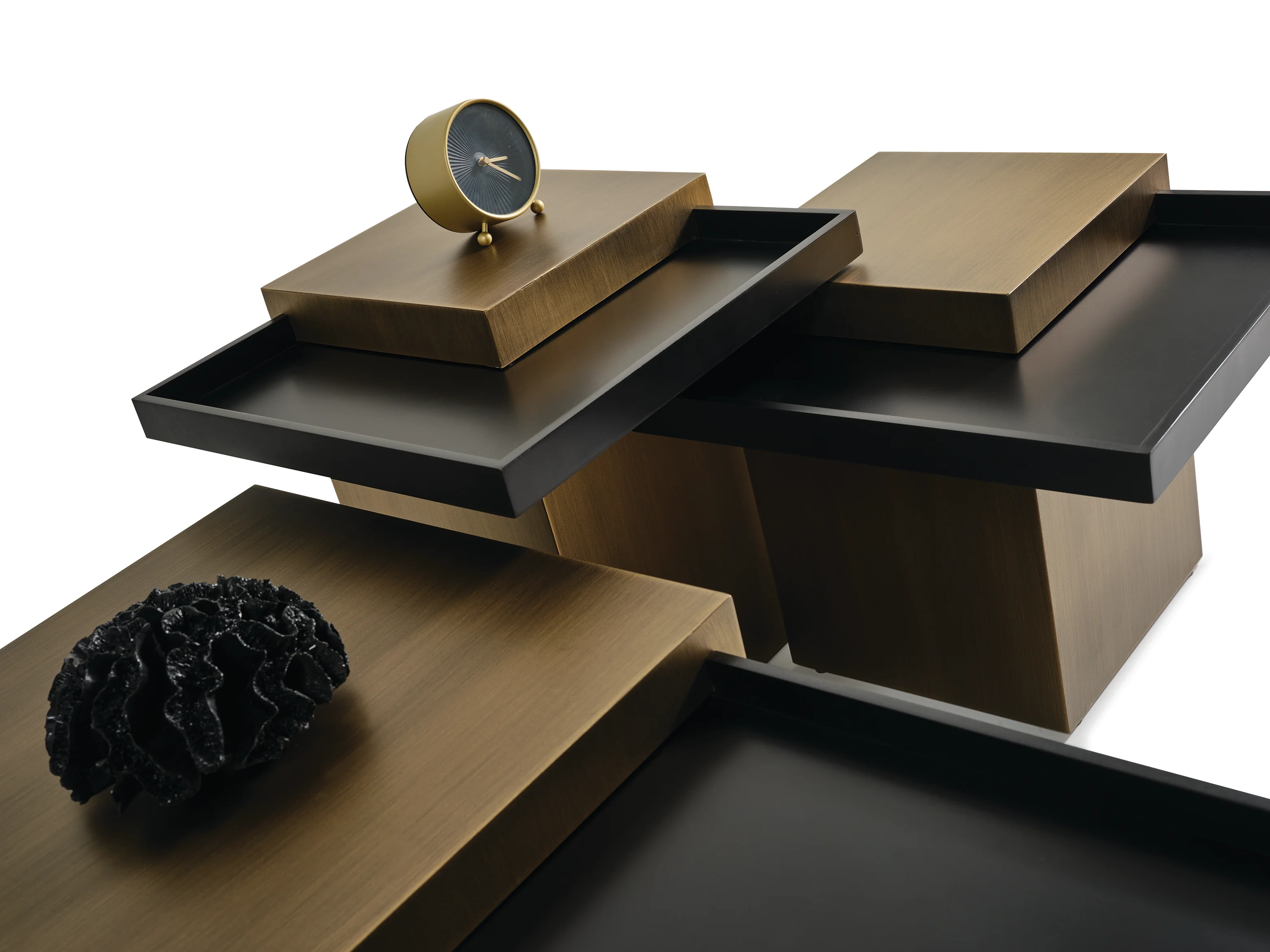 Modern Yan Sehpa Eskitme Altın 313