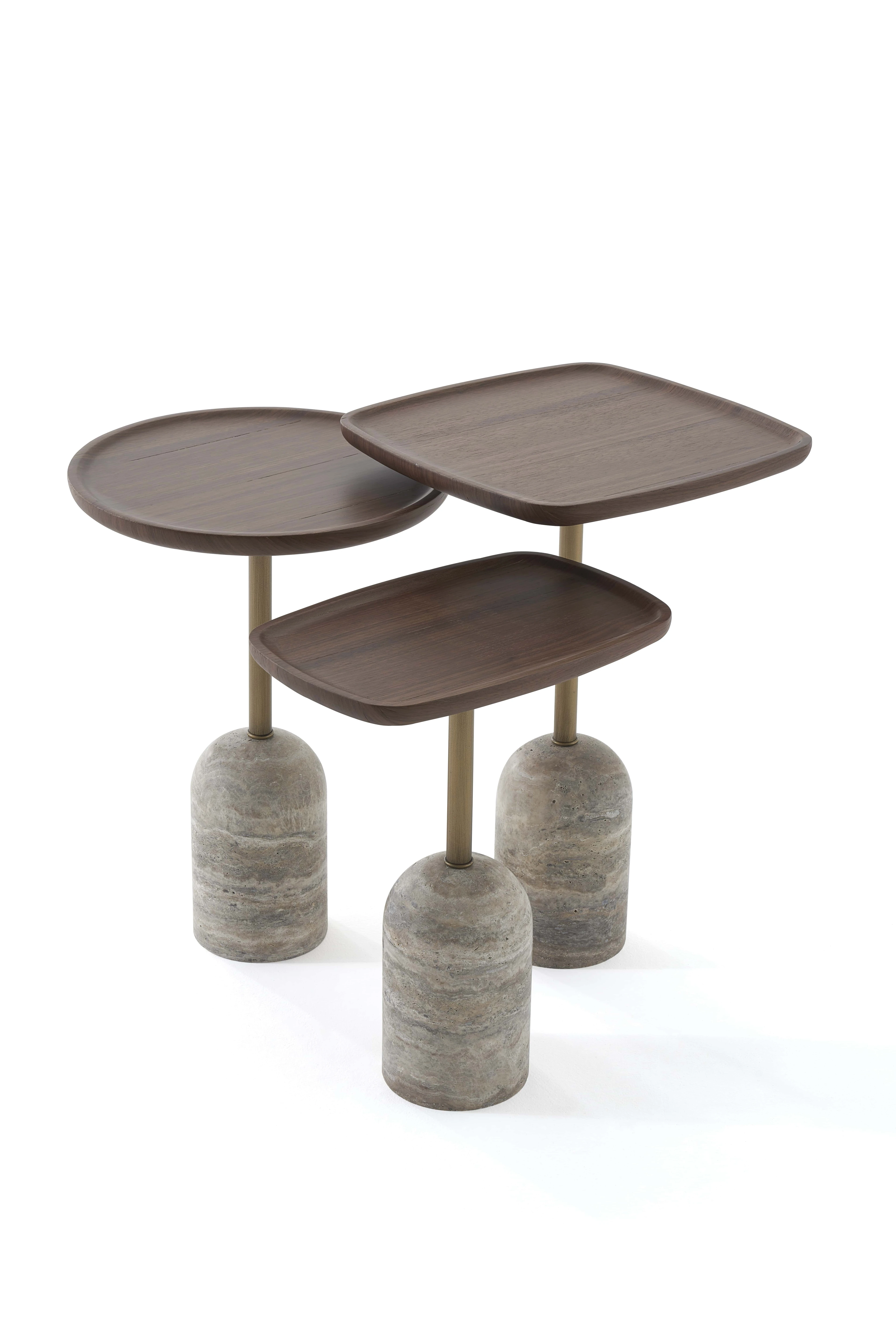 Ceviz Modern Zigon Sehpa