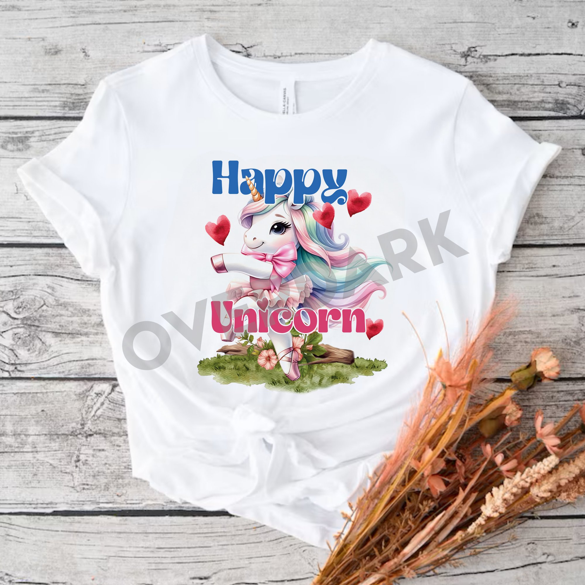  HAPPY UNICORN-UNISEX COMFORT COLOR 1717- T-SHIRT