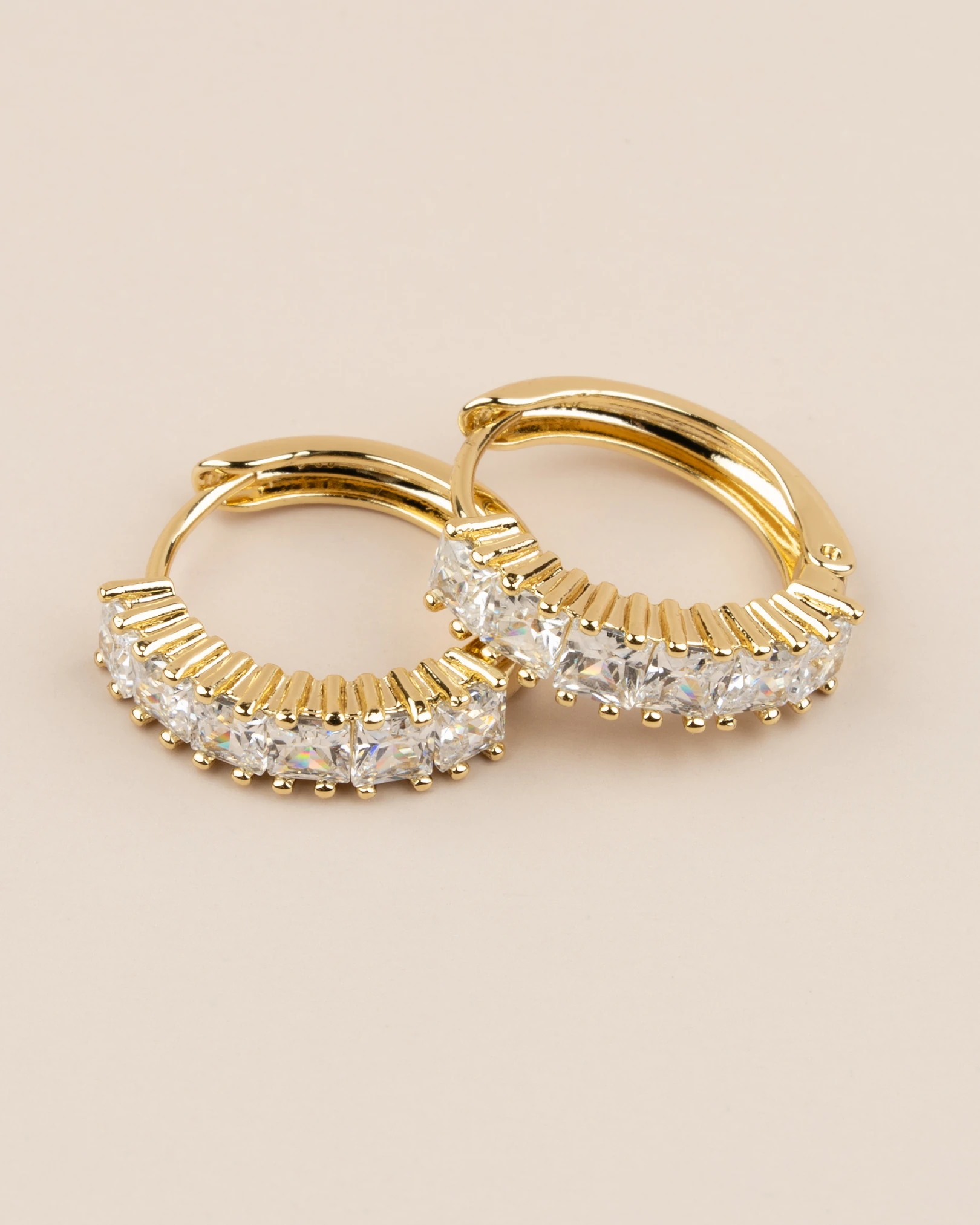 Roxa Zirkon Taşlı Halka Xuping Küpe