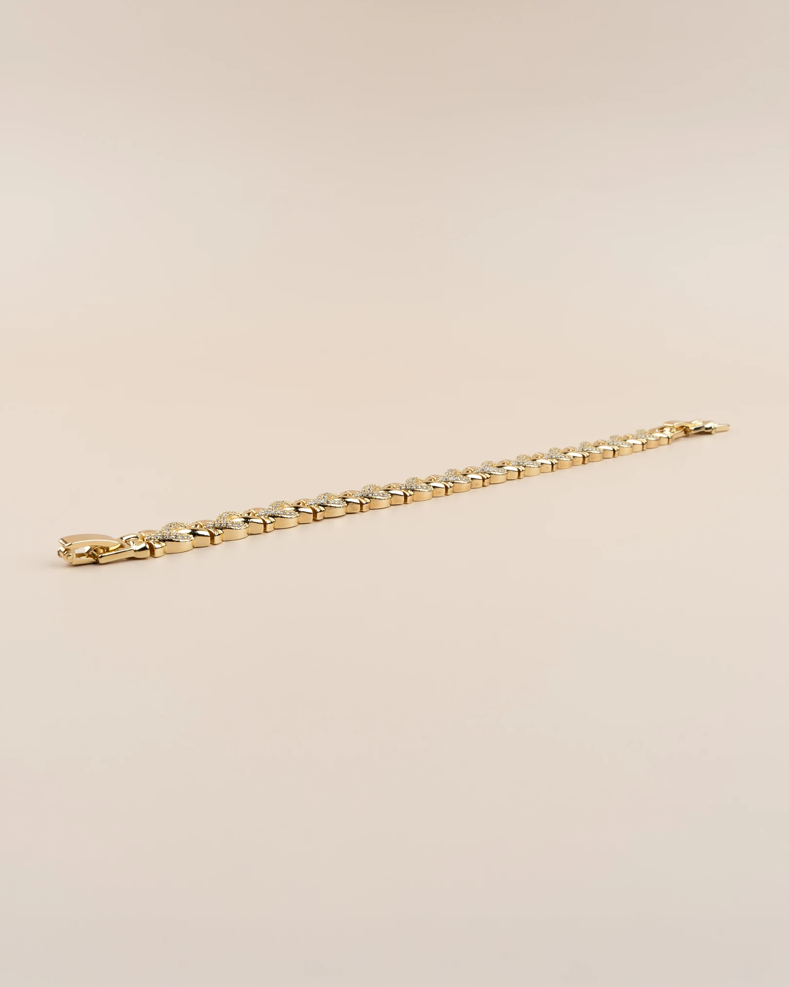 Lurevya Gömme Taşlı Üç Örgü Xuping Bileklik