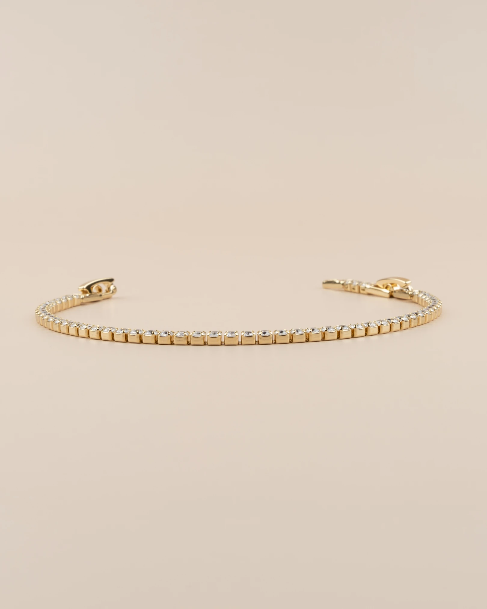 Silvaya Zirkon Taşlı İnce Suyolu 14K Xuping Bileklik